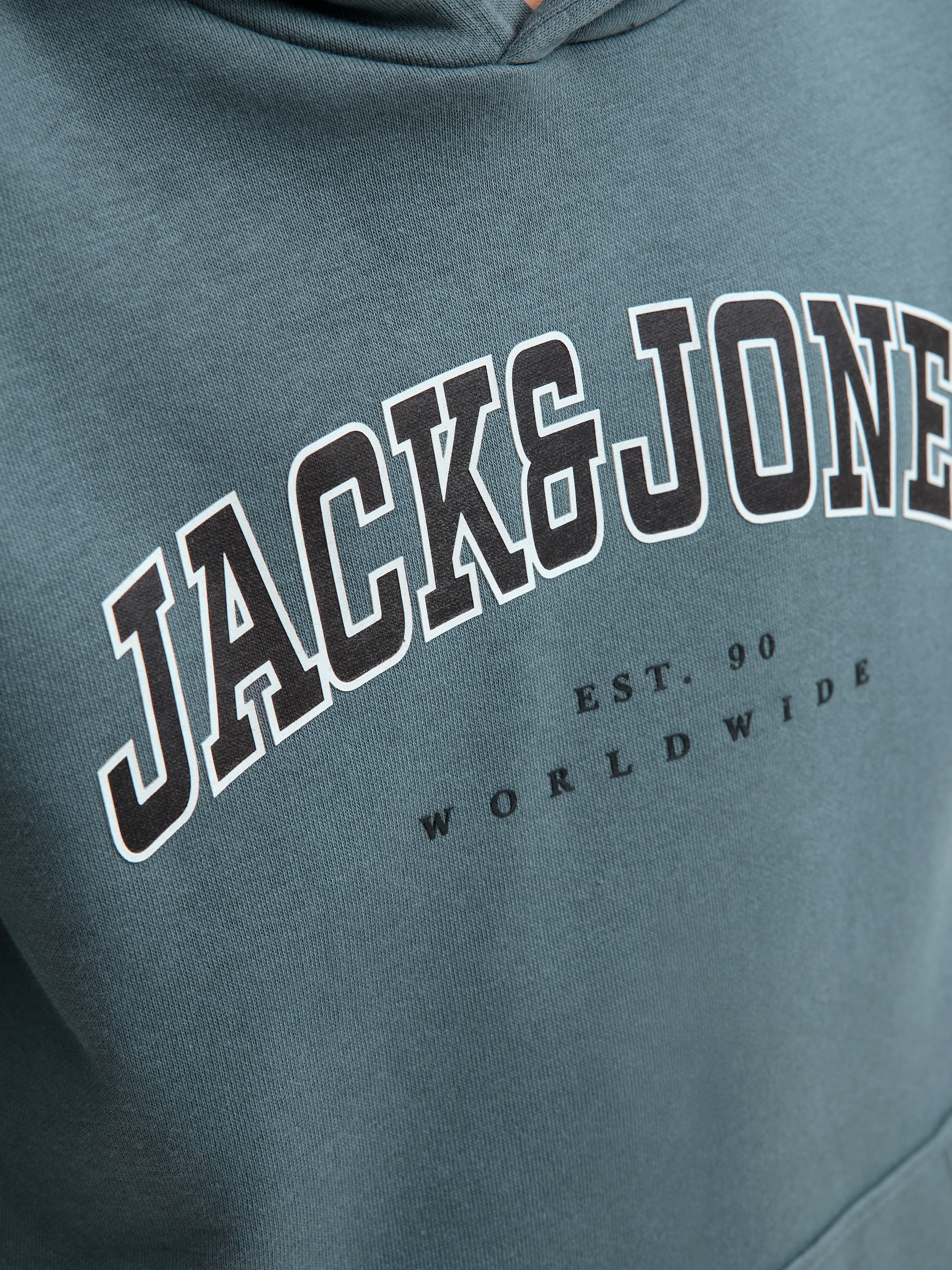 Jack & Jones Junior Kapuzensweatshirt »JJECALEB VARSITY SWEAT HOOD NOOS JNR«
