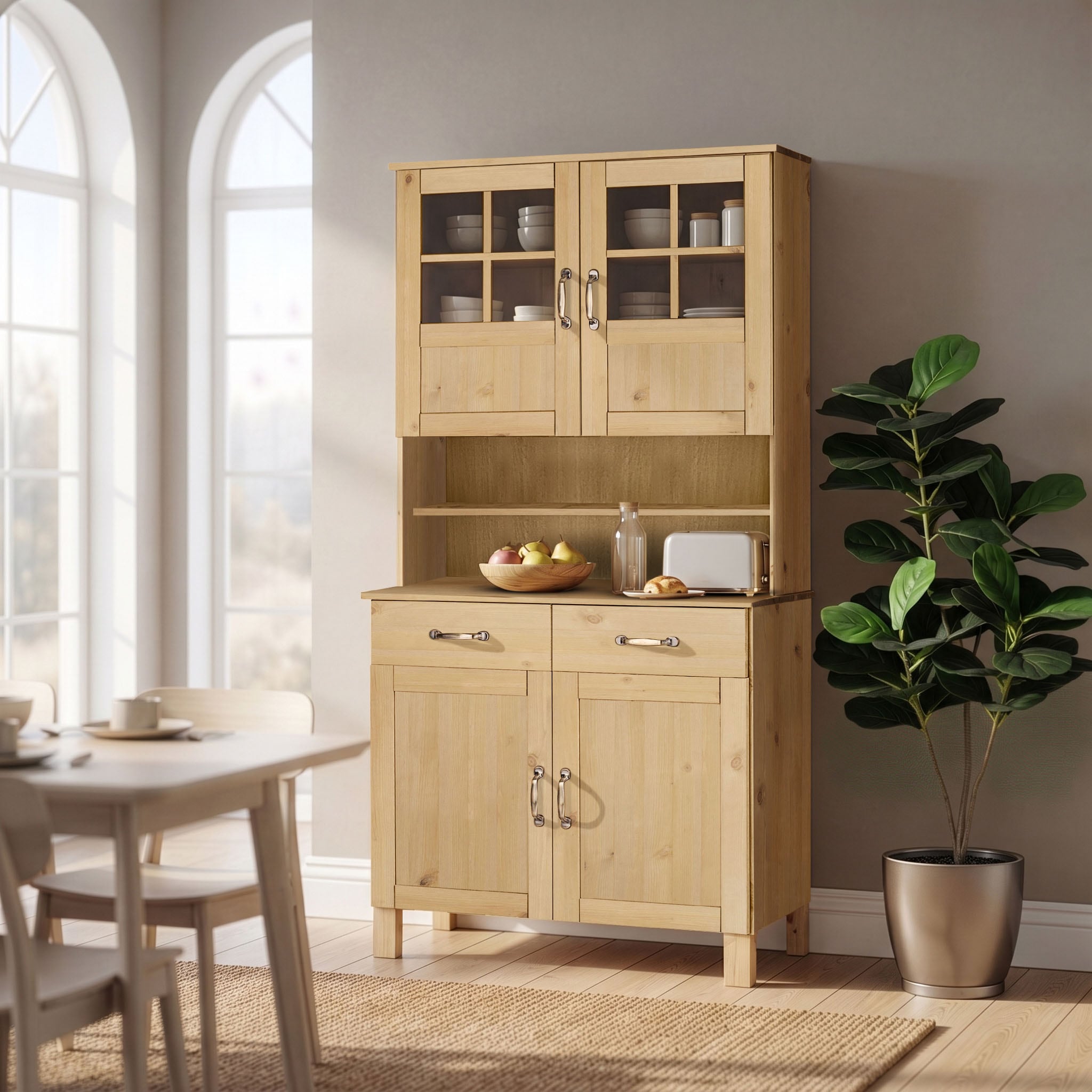 Home affaire Buffet de cuisine »Alby« Largeur 85 cm, 2 portes en verre