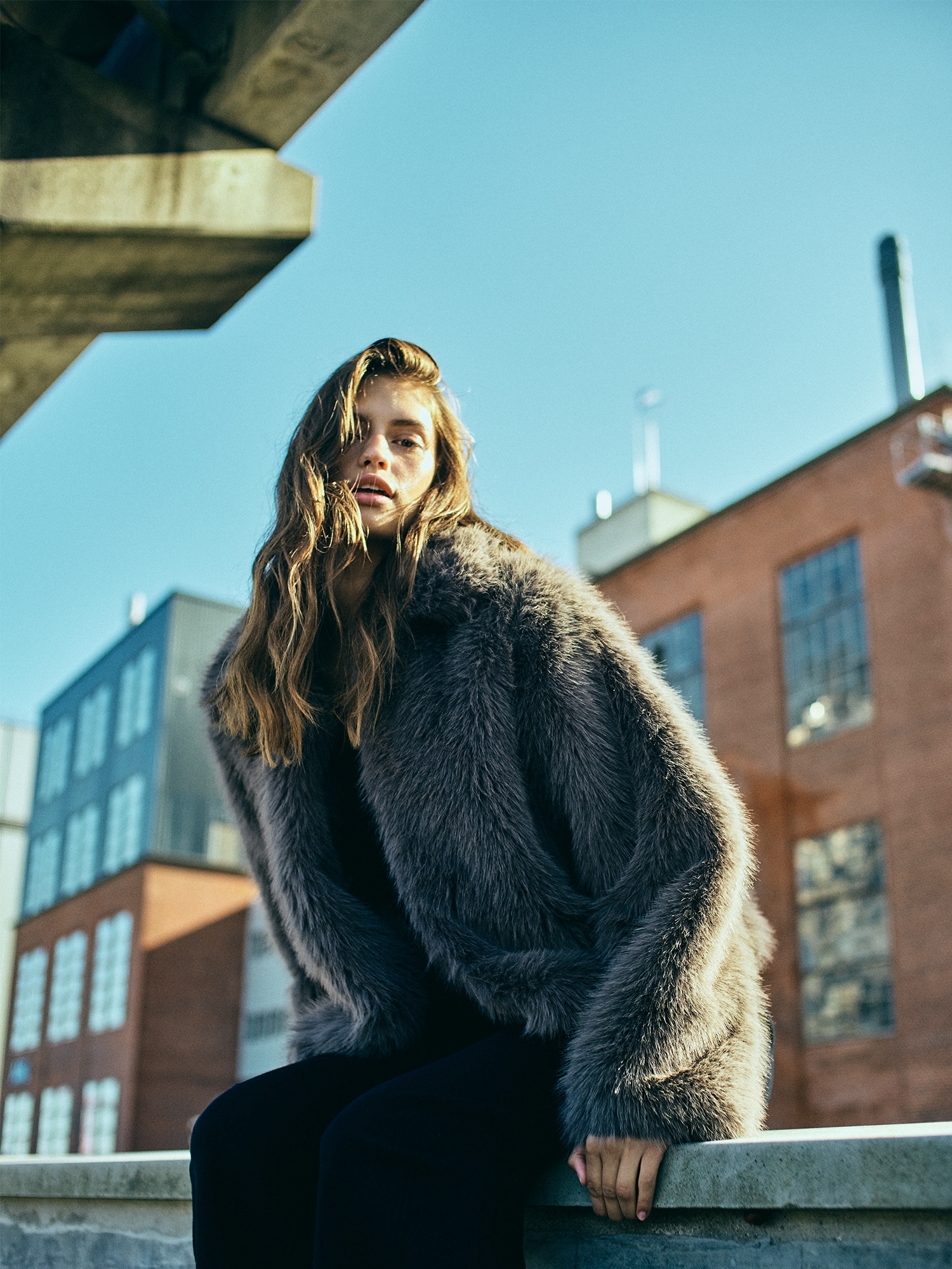 Noisy may Veste en fausse fourrure »NMEVIE L/S FUR JACKET NOOS« Polyester