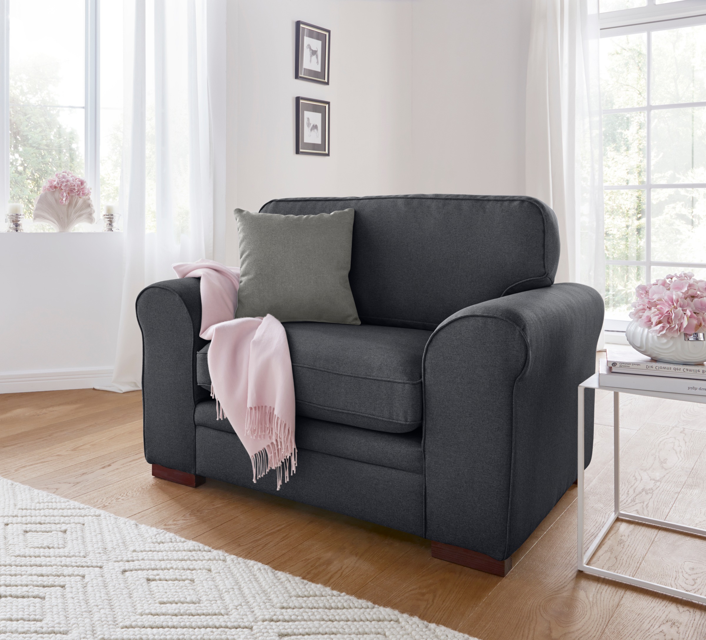 Home affaire Fauteuil »Broughton« weiche Polsterung, passend zur Serie "Broughton", in 3 Bezugsarten