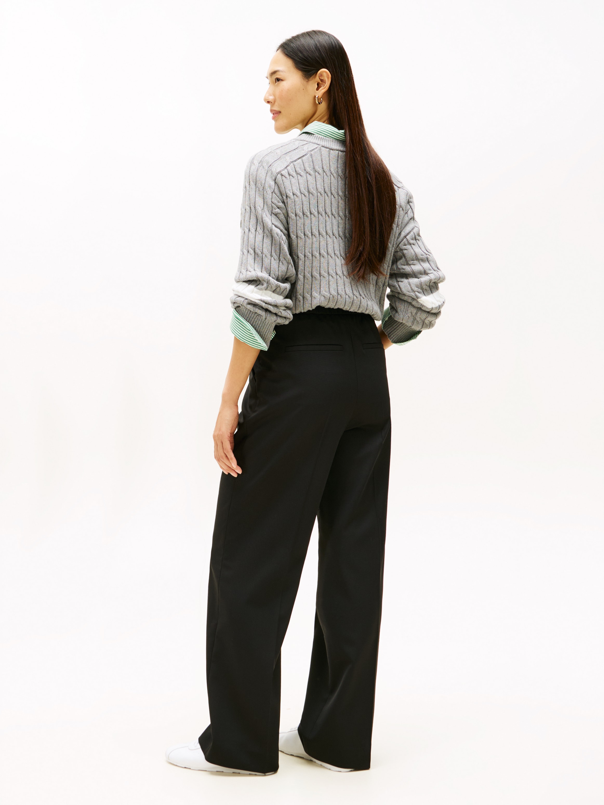 Tommy Hilfiger Pantalon de costume »TIMELESS WOOL WIDE LEG PANT«  mit Wolle