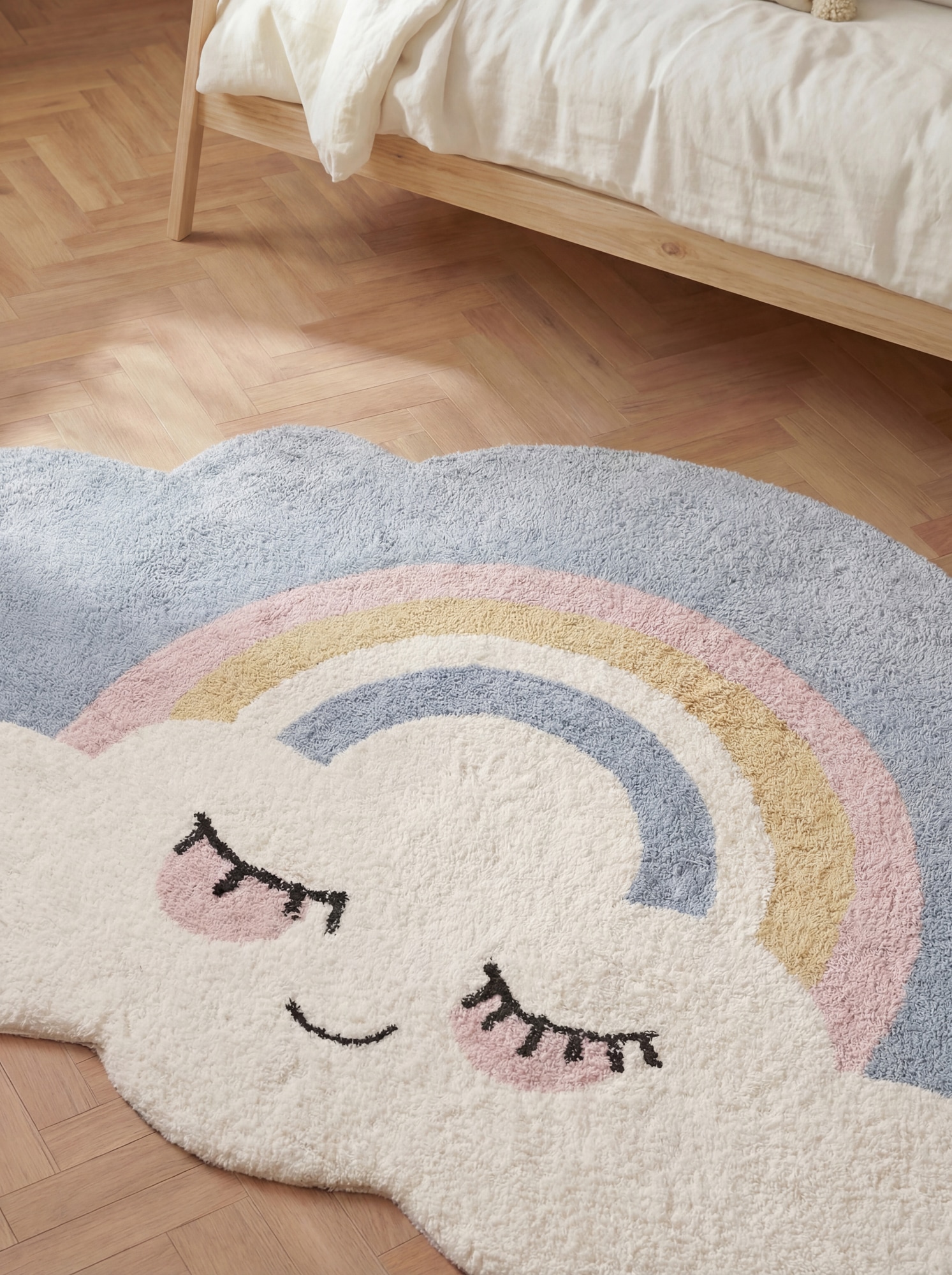 HANSE Home Tapis pour enfants »Nappi« Rectangulaire 10 mm Höhe lavable, fait main, doux, antidérapant, tapis de jeu pour chambre d'enfant