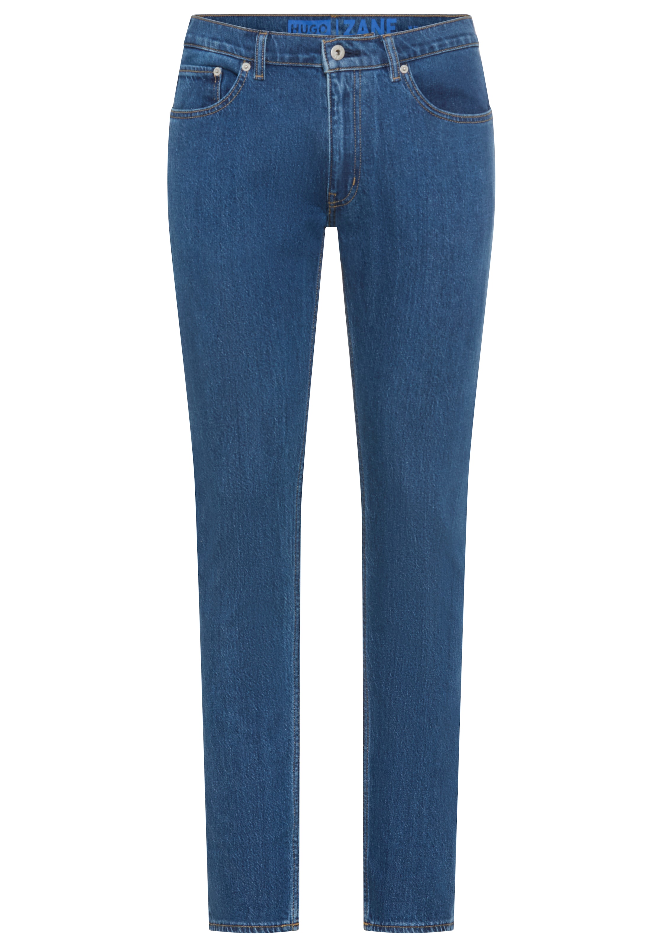 HUGO Blue Slim-fit-Jeans enger Beinverlauf, mittlere Bundhöhe, stone washed