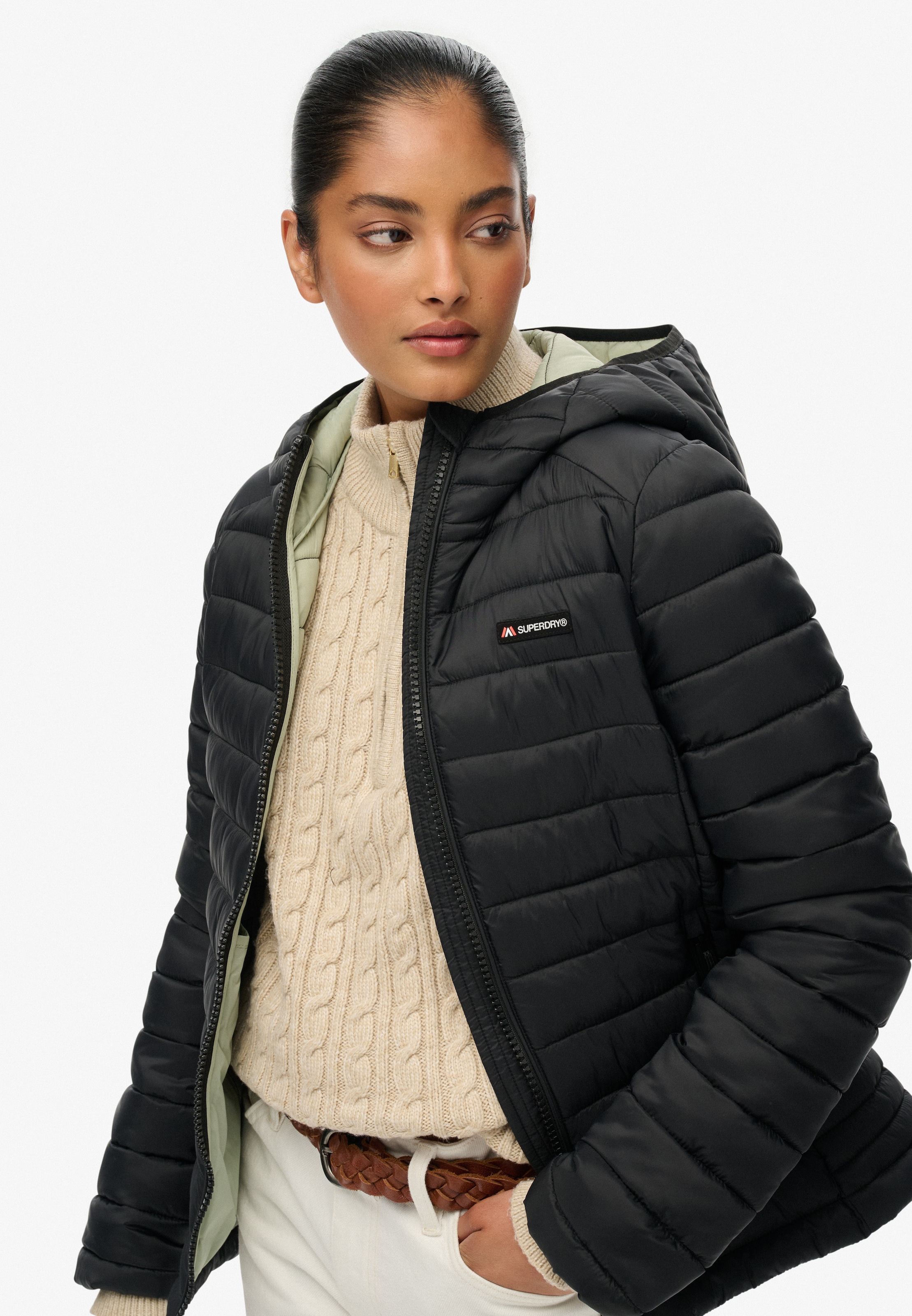 Superdry Steppjacke »HOODED FUJI LITE PADDED JACKET« mit Kapuze