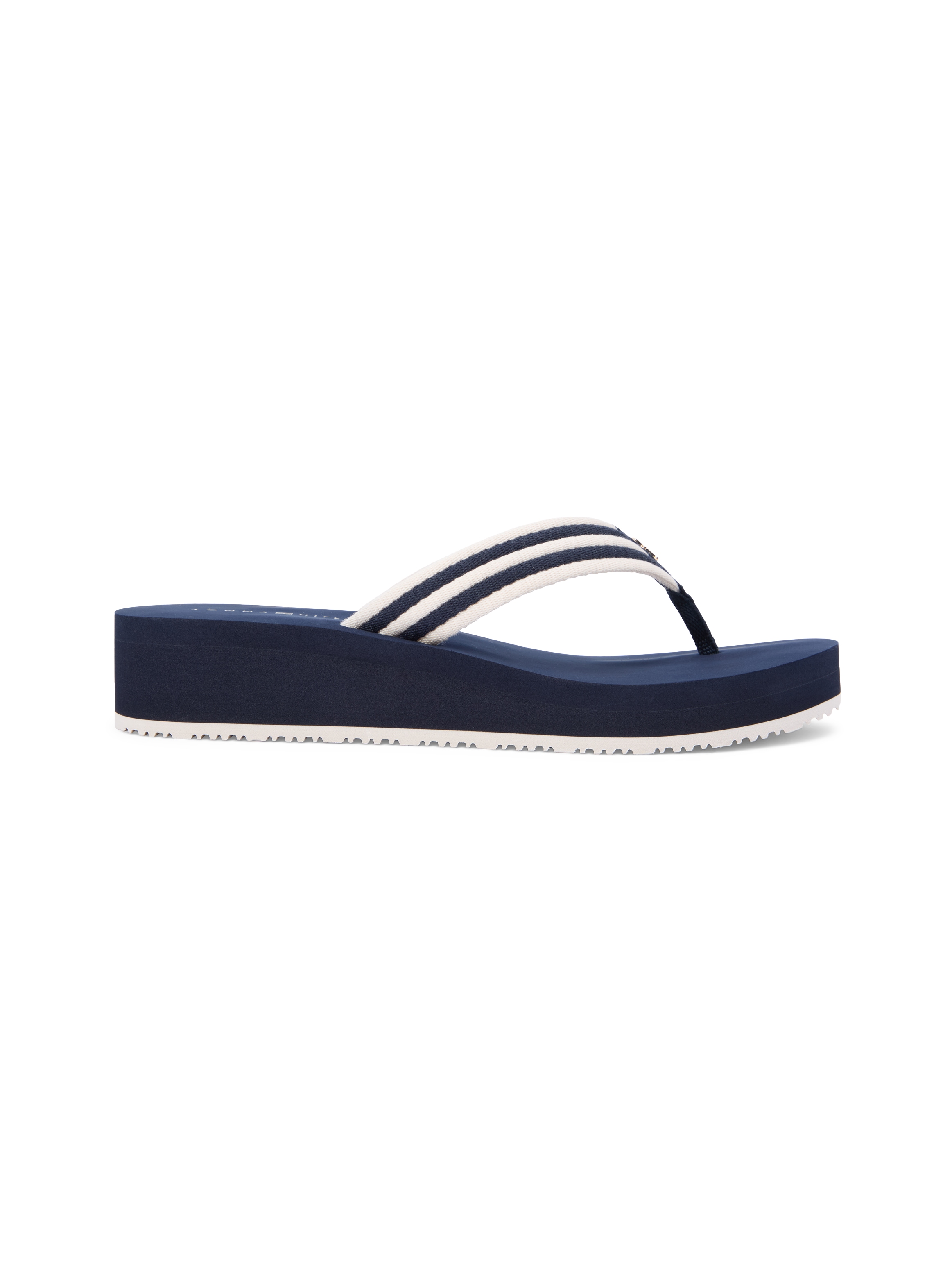 Tommy Hilfiger Séparateur d'orteils »TH STRIPE SUMMER SANDAL«  Chaussure d’été, dianette, chaussure à plateforme avec bande rayée