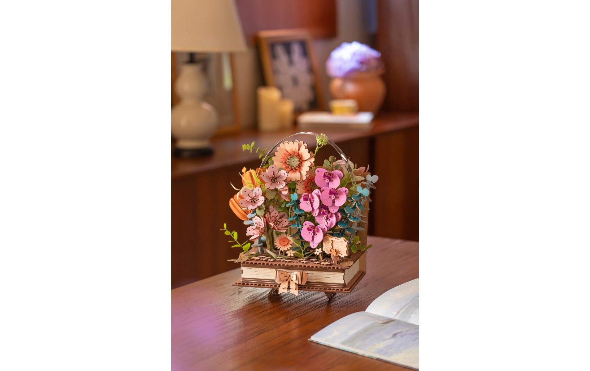   Kit de modèles réduits »Rolife Wooden Blooming Book 3D-Holzpuzzle Diorama 522 Teile« 522 cuis tlg.