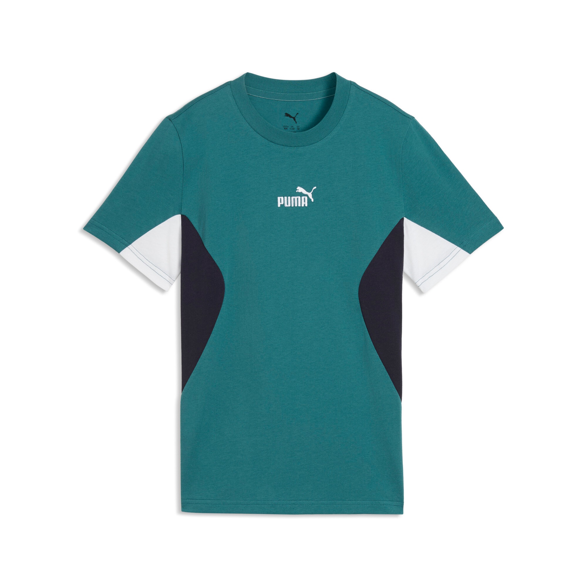 PUMA T-Shirt »ESS BLOCK TEE B« Kurzarm, Rundhalsausschnitt, ohne Kapuze