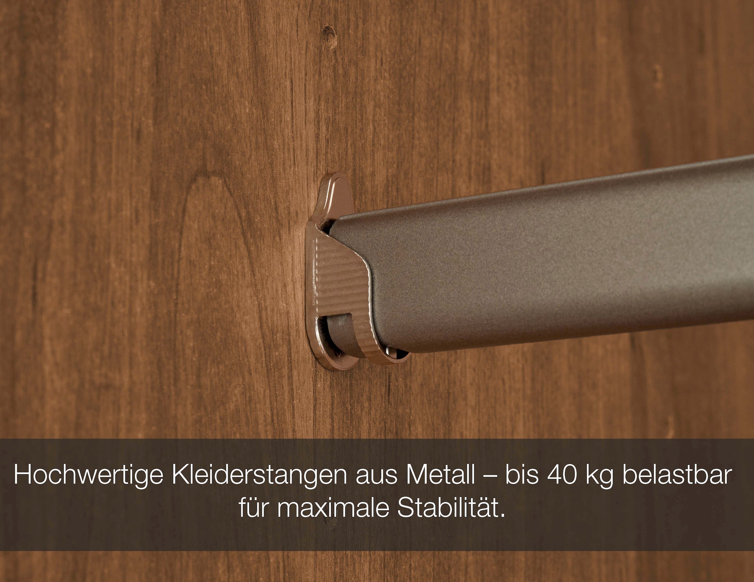 WIEMANN Armoires à vêtements »Lausanne, Drehtürenschrank, Schrank, Wäscheschrank, Erle teilmassiv« 2 largeurs, 2 hauteurs 216/236 cm sélectionnables, FABRIQUÉ EN ALLEMAGNE,  Façade en bois massif d'aulne, qualité durable, avec amortisseur de porte