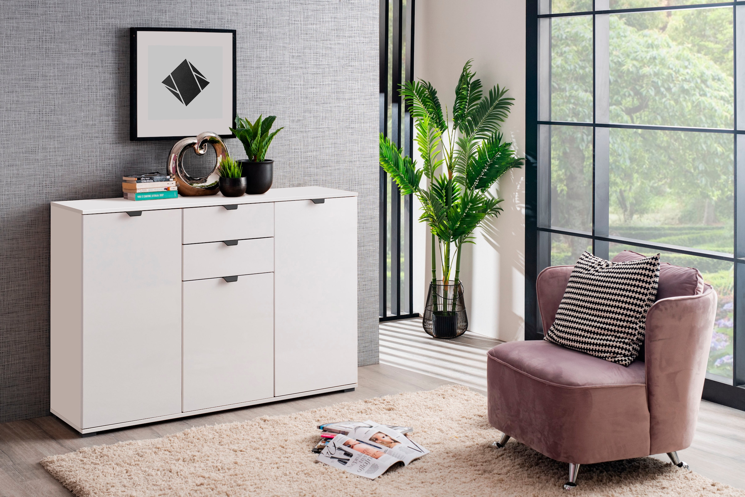 INOSIGN Sideboard »Duero« Kommode mit 2 Schubkästen, Breite 135 cm