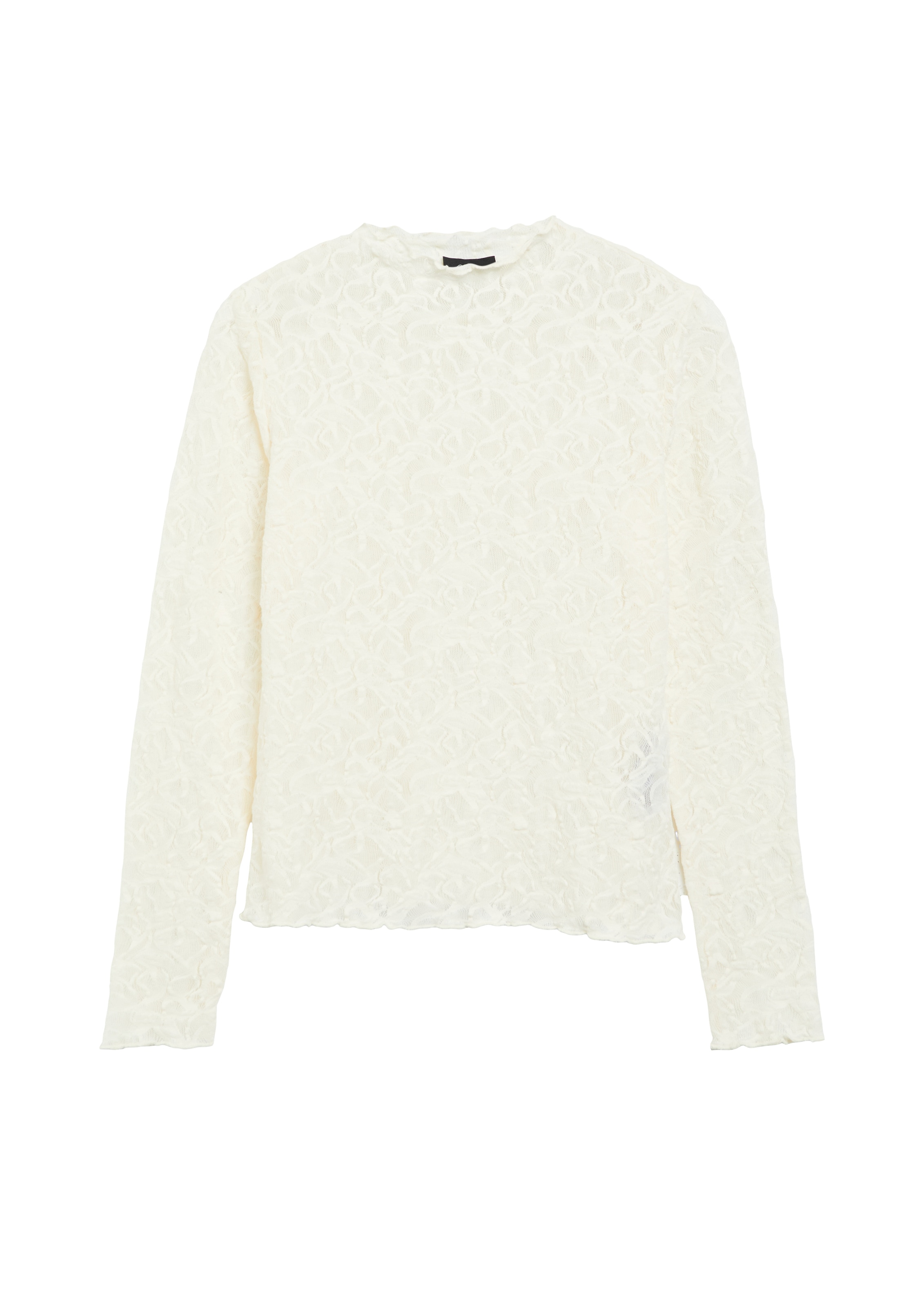 s.Oliver BLACK LABEL T-shirt à manches longues im Häkel-Look und mit Struktur