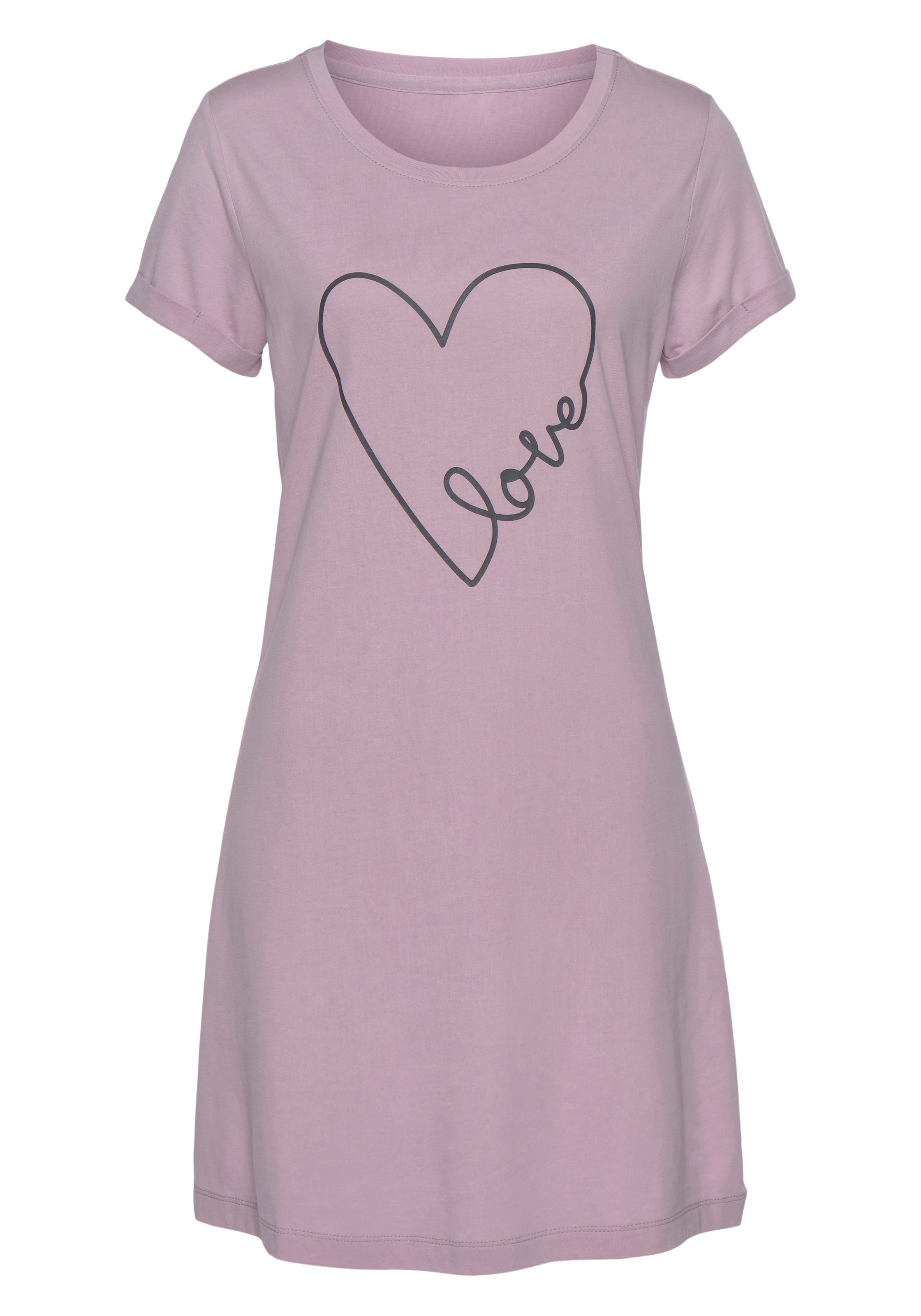 Vivance Dreams Bigshirt 1-teilig,  mit Herzchendruck