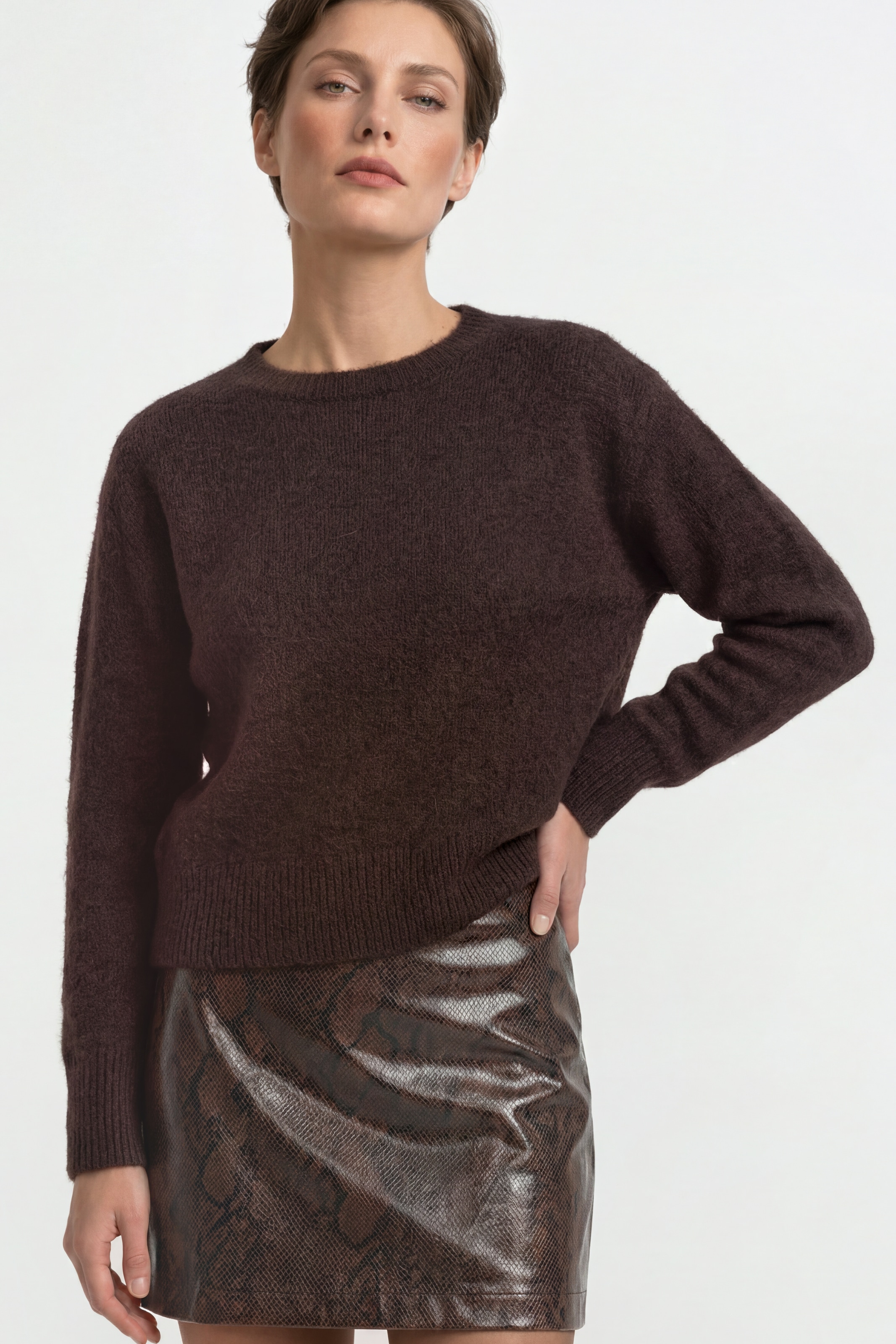 RICHROYAL Pull en tricot Coupe régulière avec col rond
