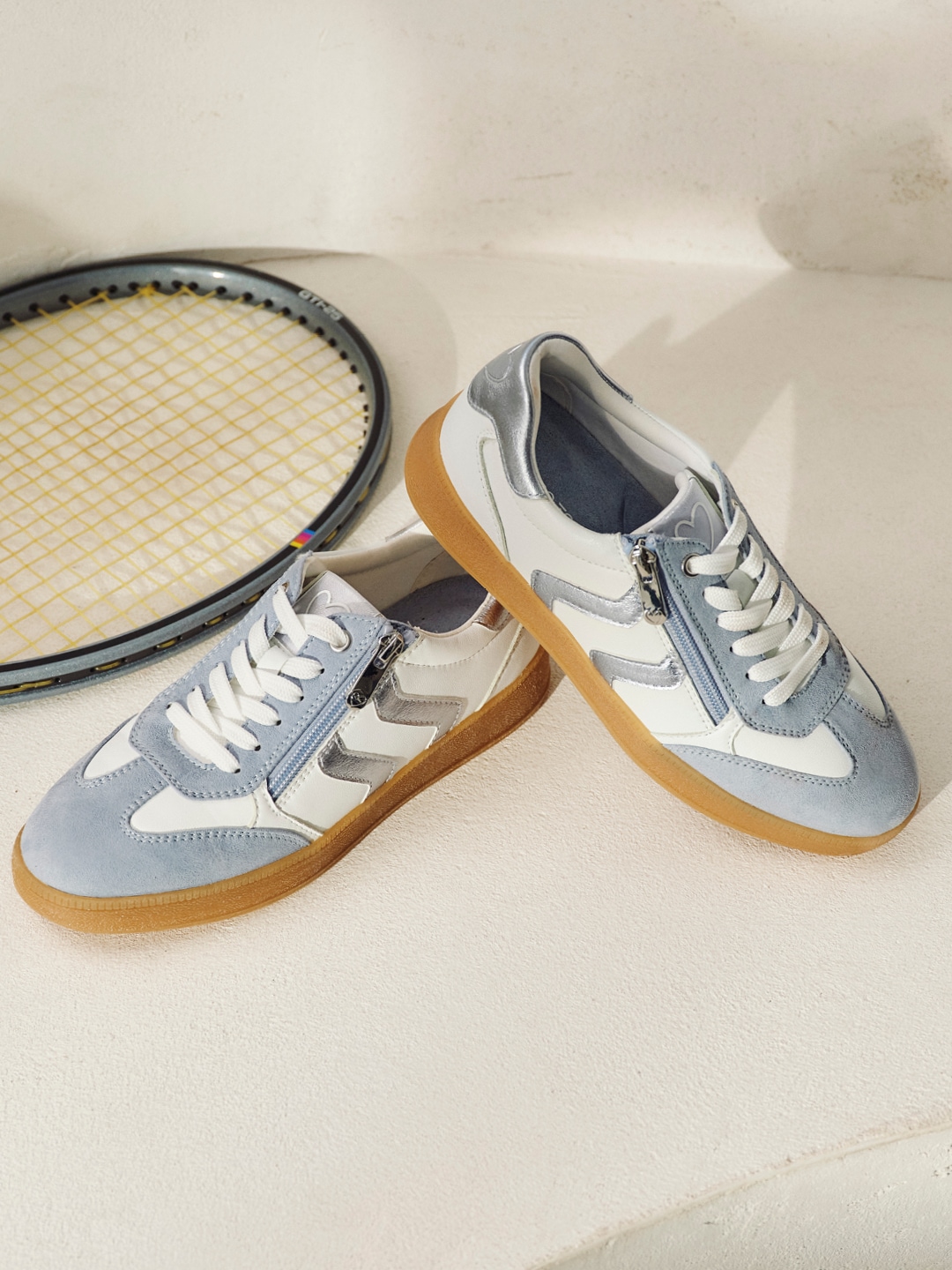 MARCO TOZZI Baskets à plateforme  , Freizeitschuh, Halbschuh, Schnürschuh mit Kontrastbesatz