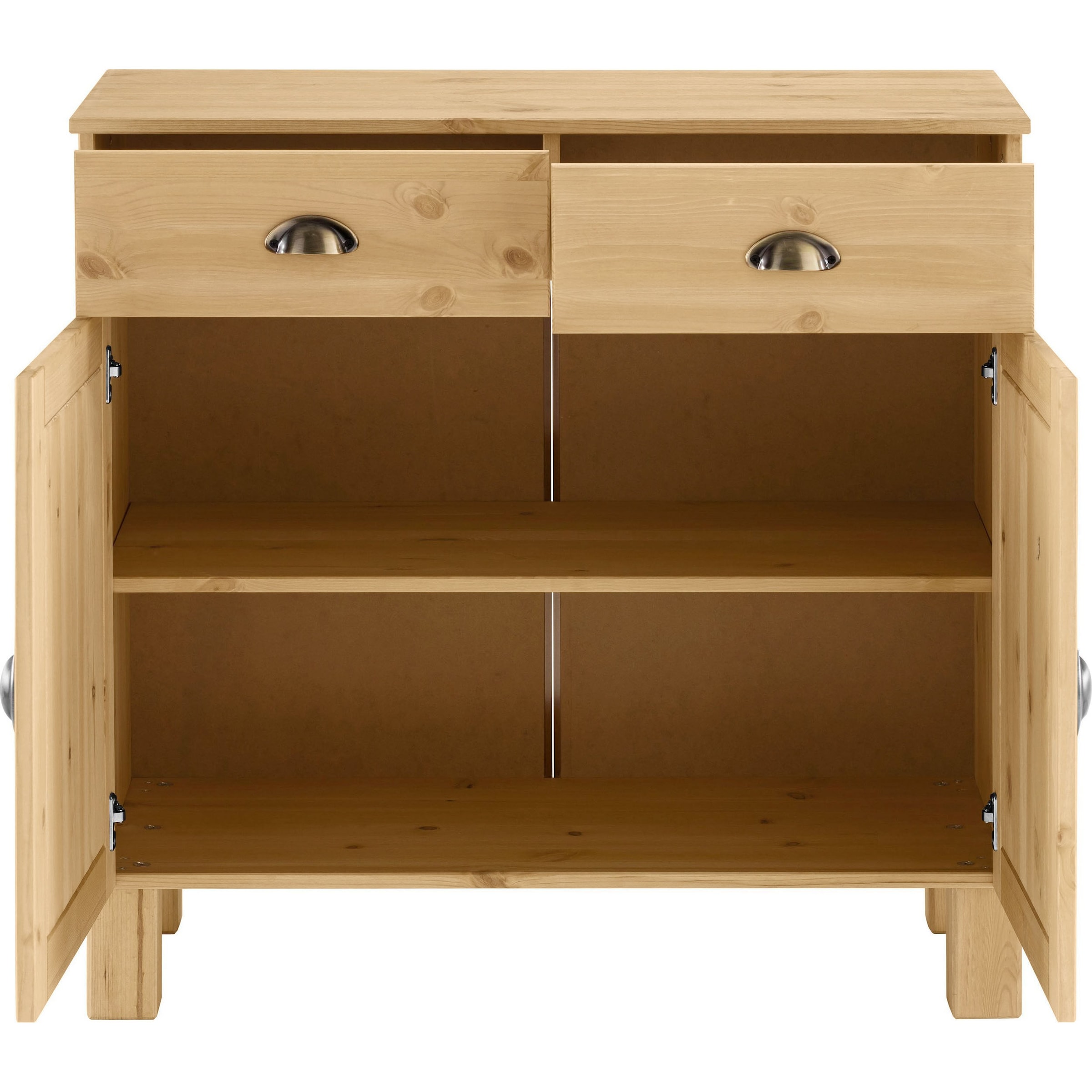Home affaire Armoire basse »Oslo« 85 cm de large, 38 cm de profondeur, utilisable comme buffet, 2 portes, 2 tiroirs