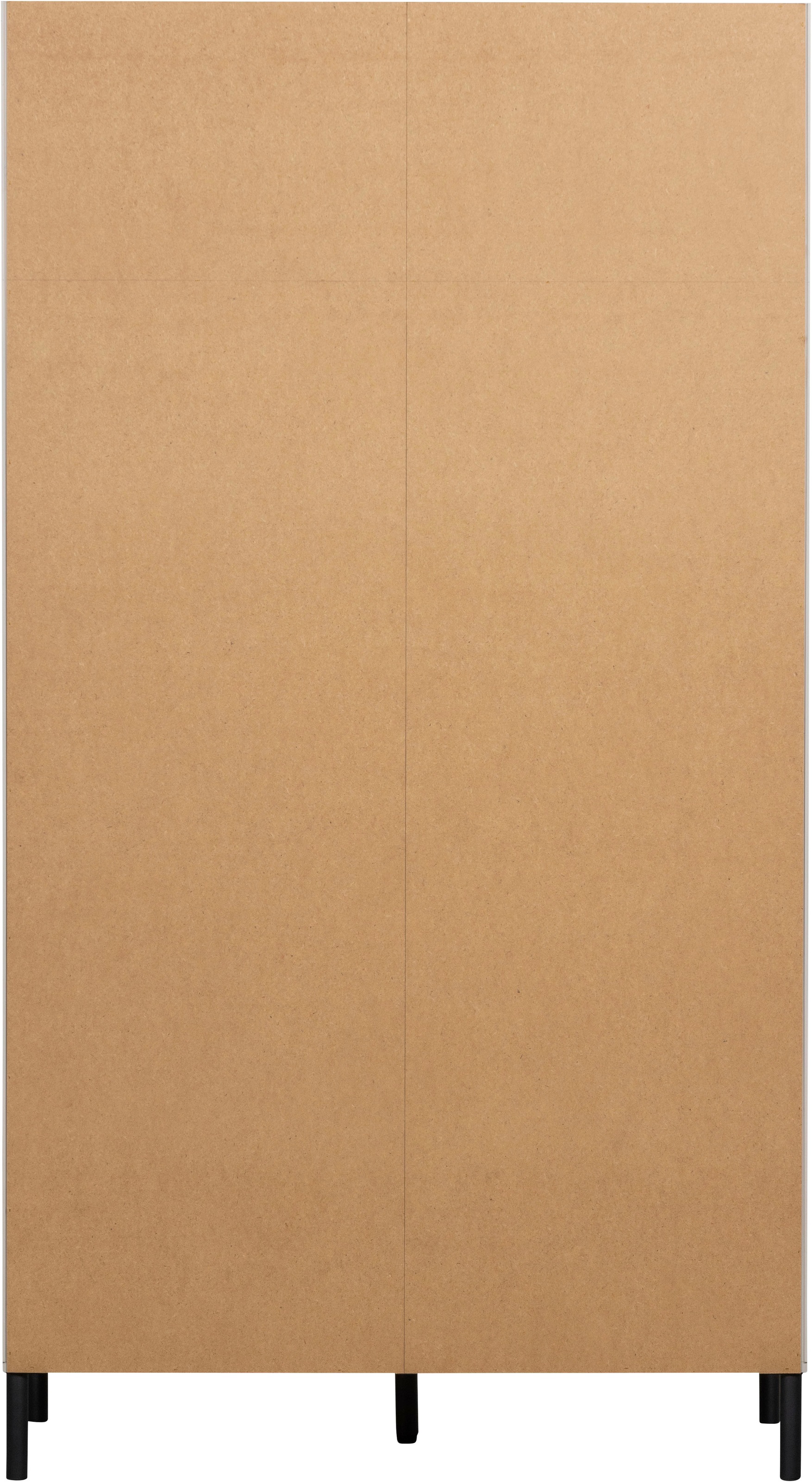WOOOD Armoire vestiaire »Xina mit geschliffener Oberfläche und HDF-Rückwand (2-türig)« FSC® pin massif, pied de 15 cm, zone suspendue et allongée