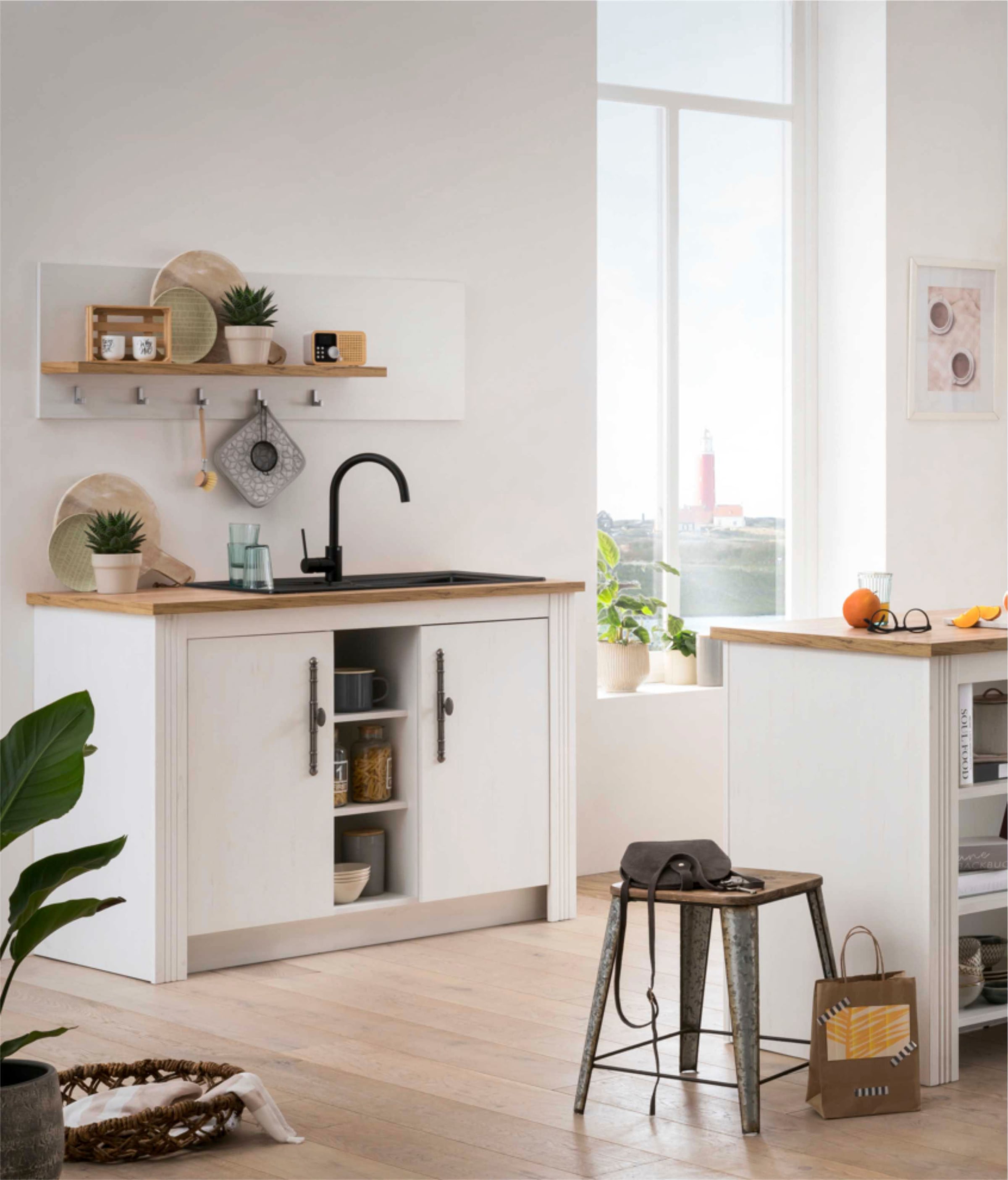 GOODproduct Kitchenette »KS-Westminster« Breite 130 cm, ohne E-Geräte