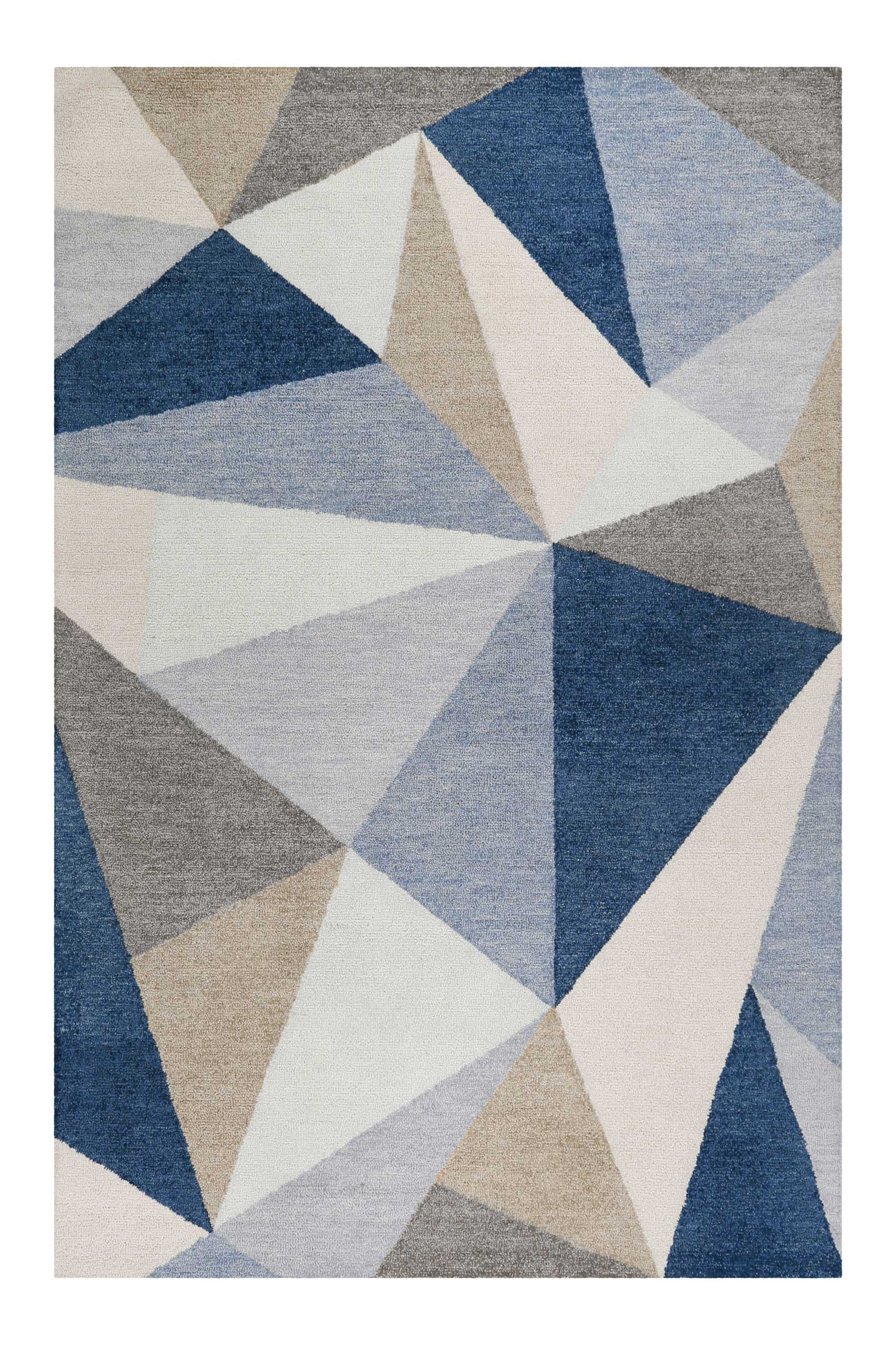 Wecon home Tapis »Next Time 2.0« Rectangulaire 8 mm Höhe modern, handgefertigt, geometrisches Design für Wohn-, Schlafzimmer