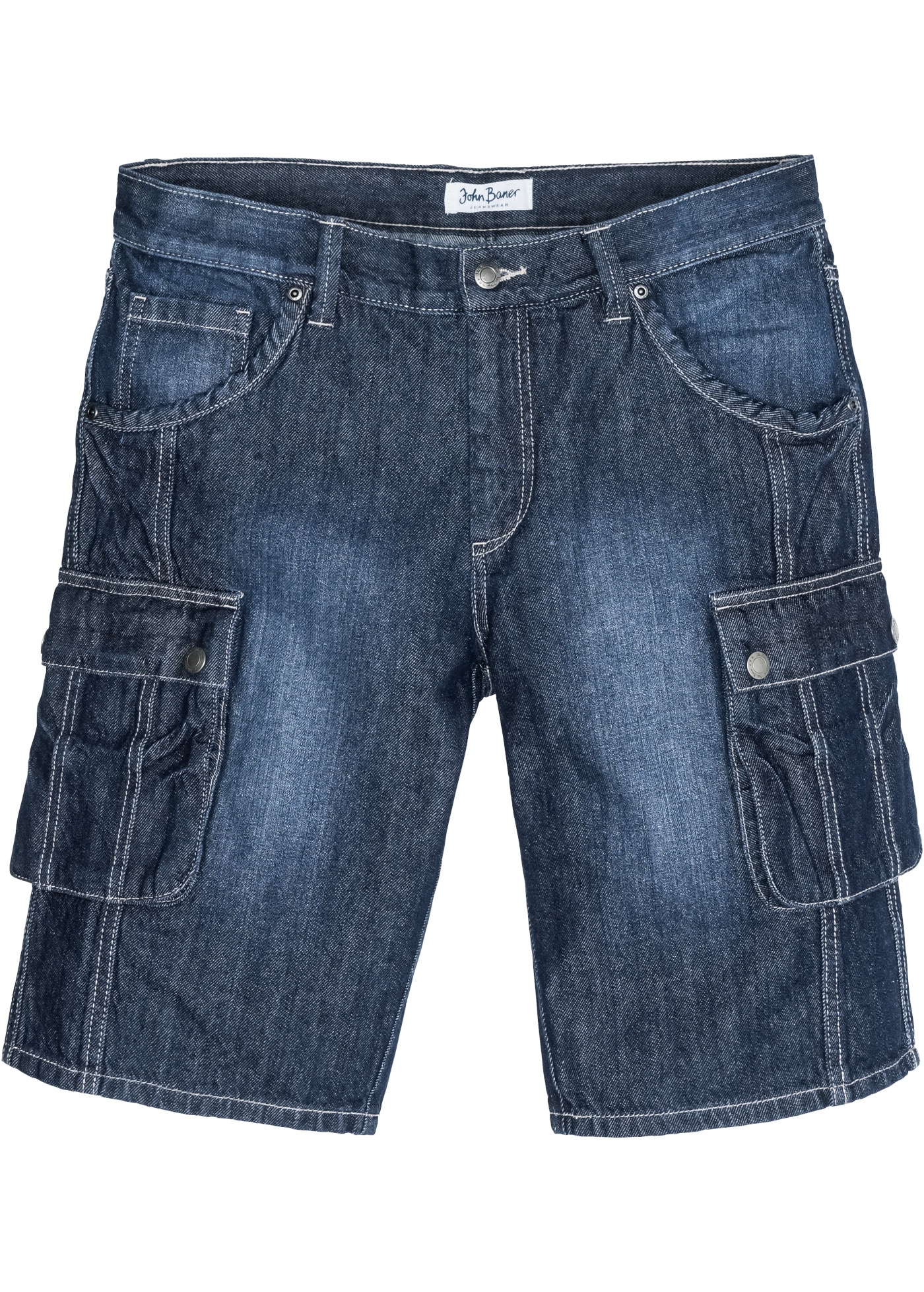 bonprix Bermuda  effet usé, coupe régulière, en coton