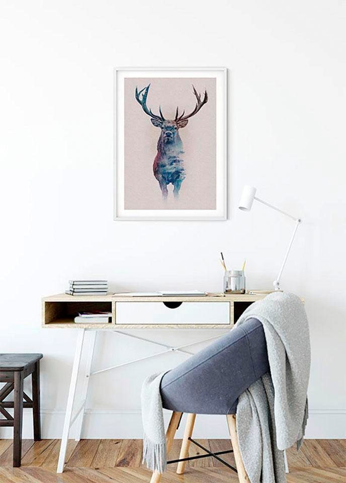 Komar Bild »Animals Forest Deer« Tiere 1 Stk. tlg. Wandbild zur Dekoration - ohne Rahmen