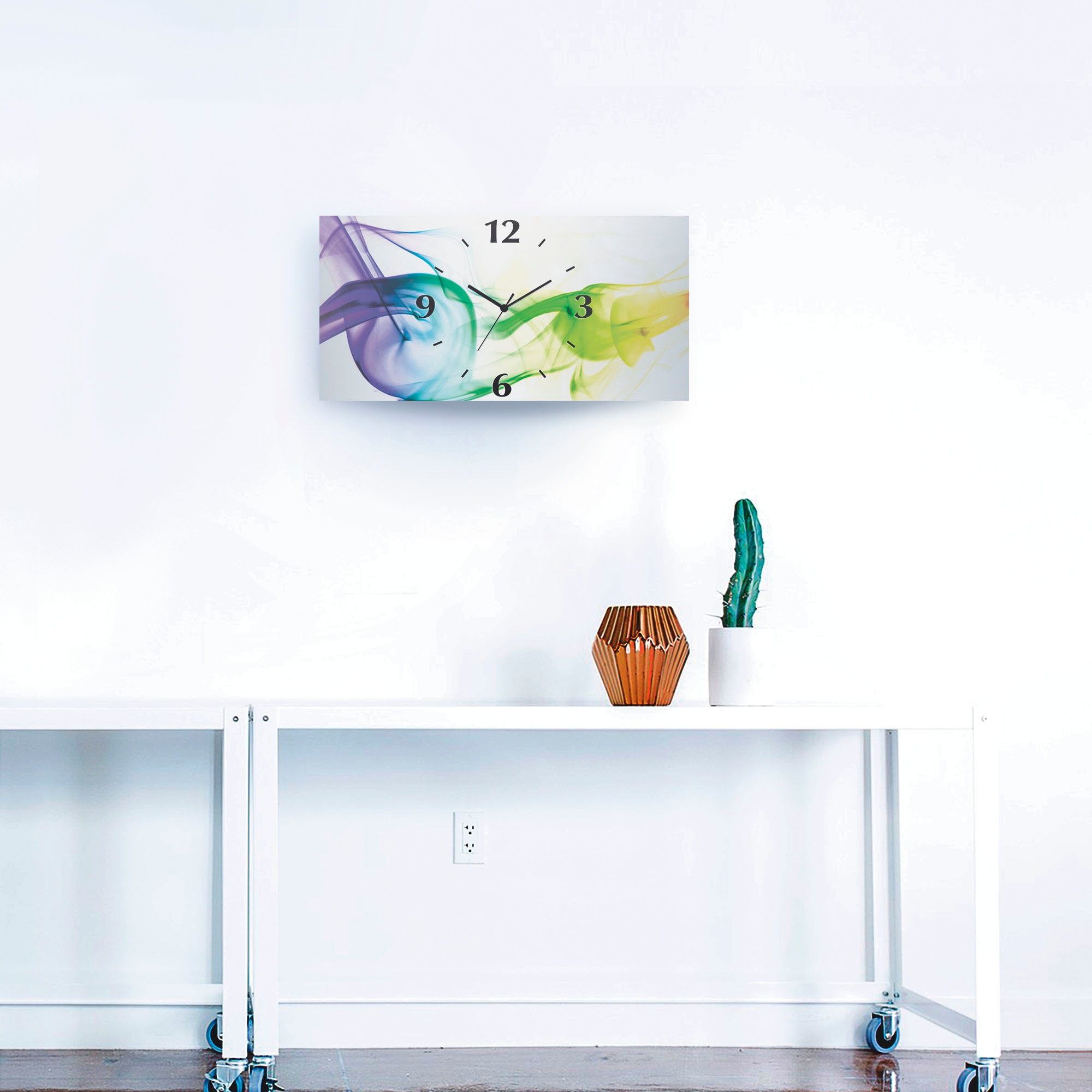 Artland Horloge murale »Rauch - Abstrakt« au choix avec mouvement quartz ou radio, silencieux sans tic-tac