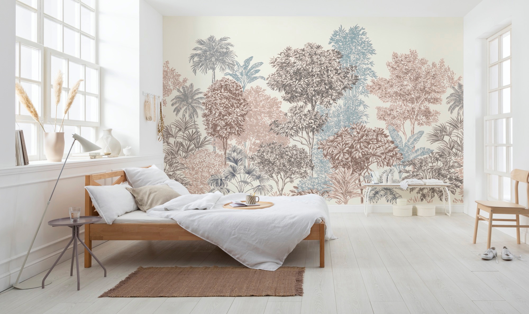 Komar Papier peint intissé »Digitaldruck Vlies -  Painted Trees - Grösse 400 x 280 cm« imprimé Wohnzimmer, Schlafzimmer