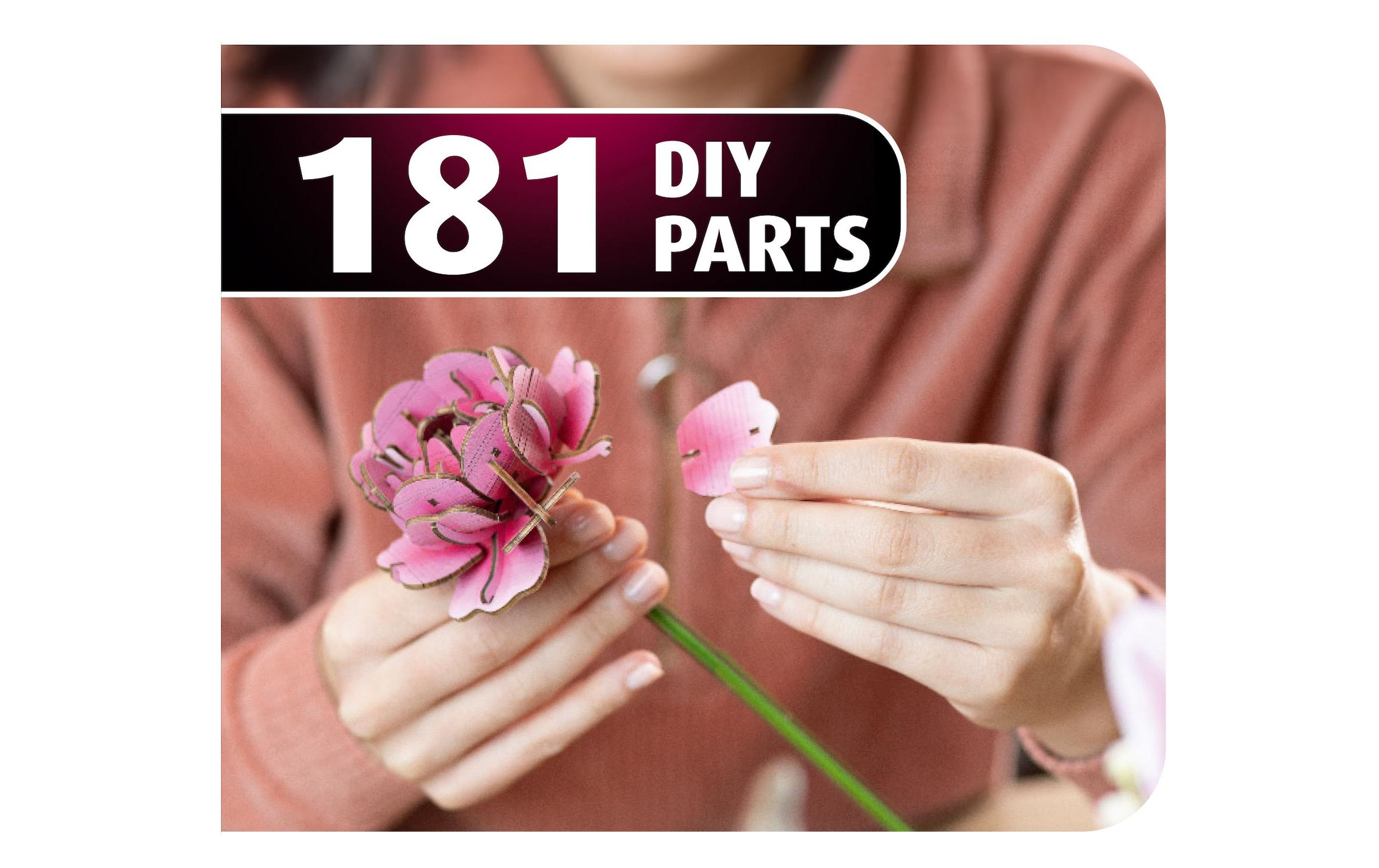 Revell® Modellbausatz »Flower Garden Holz, mit Vase und Duft« 181 Stk. tlg.