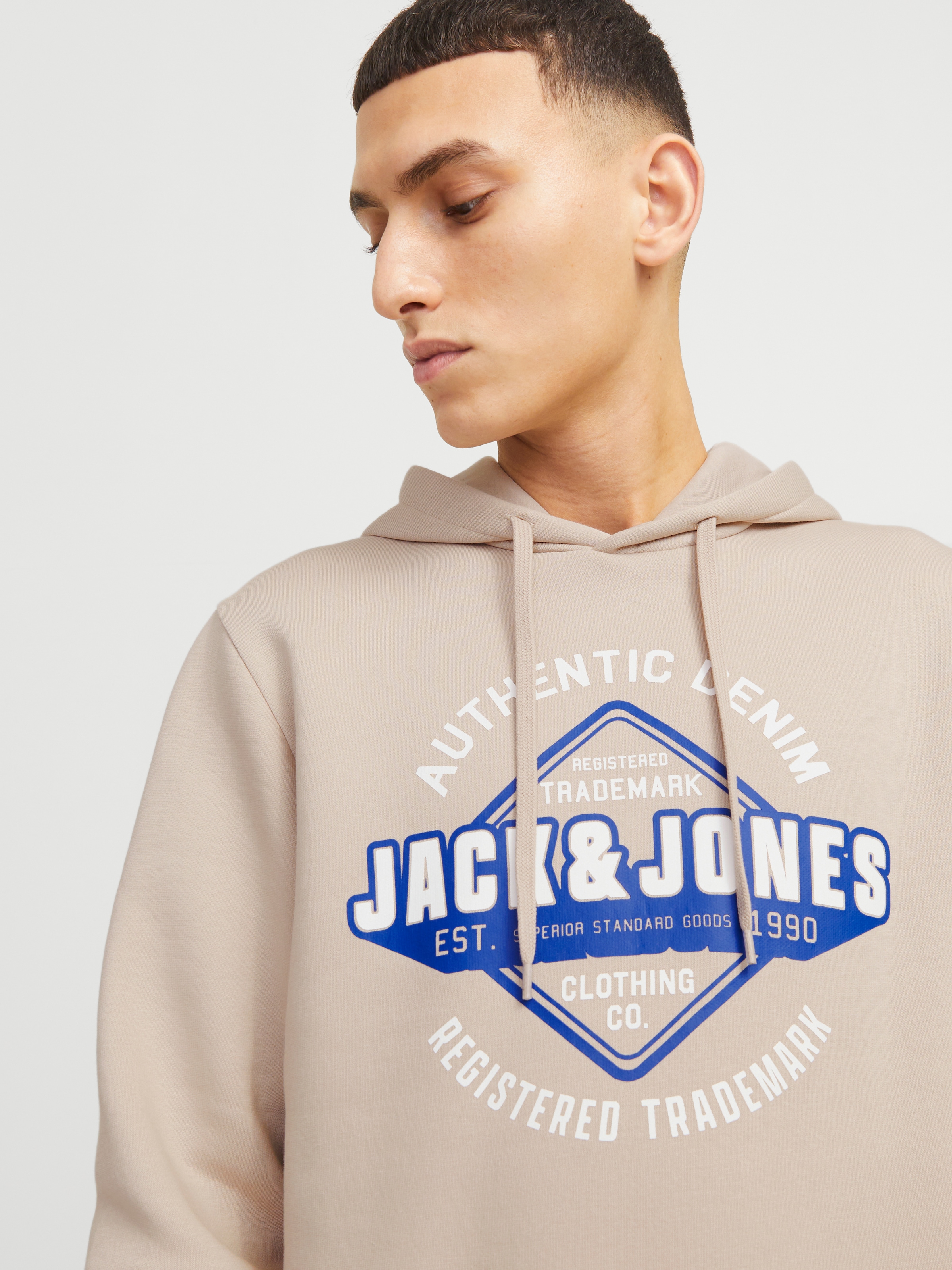 Jack & Jones Sweat à capuche »JJELOGO SWEAT HOOD 2 COL 24/25 NOOS«, mit Logo Print
