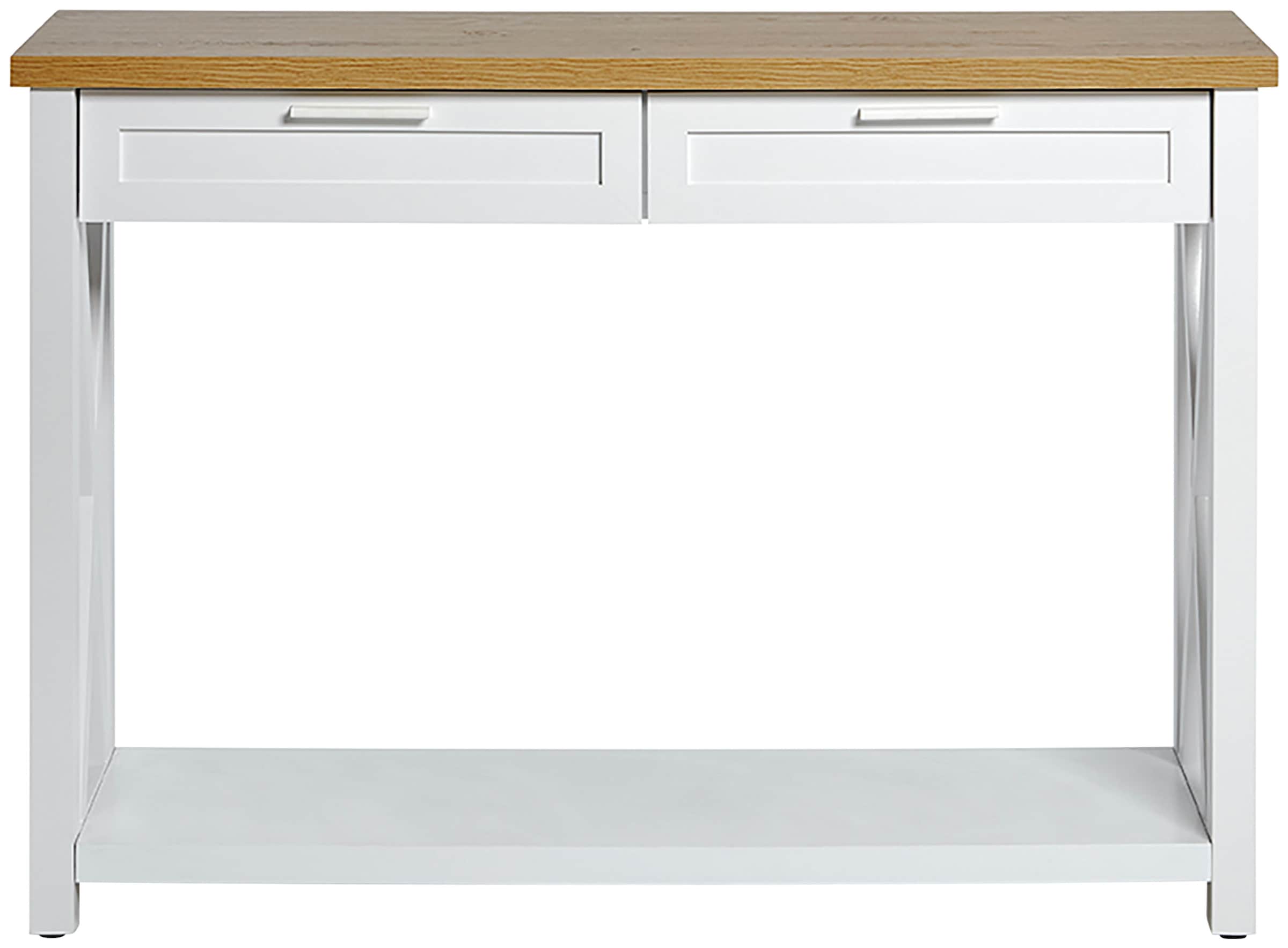 Jahnke Konsolentisch »Chalet« 1 Stk. tlg. Konsolentisch mit 2 Schubladen und Ablage, Landhausstil, X-Design