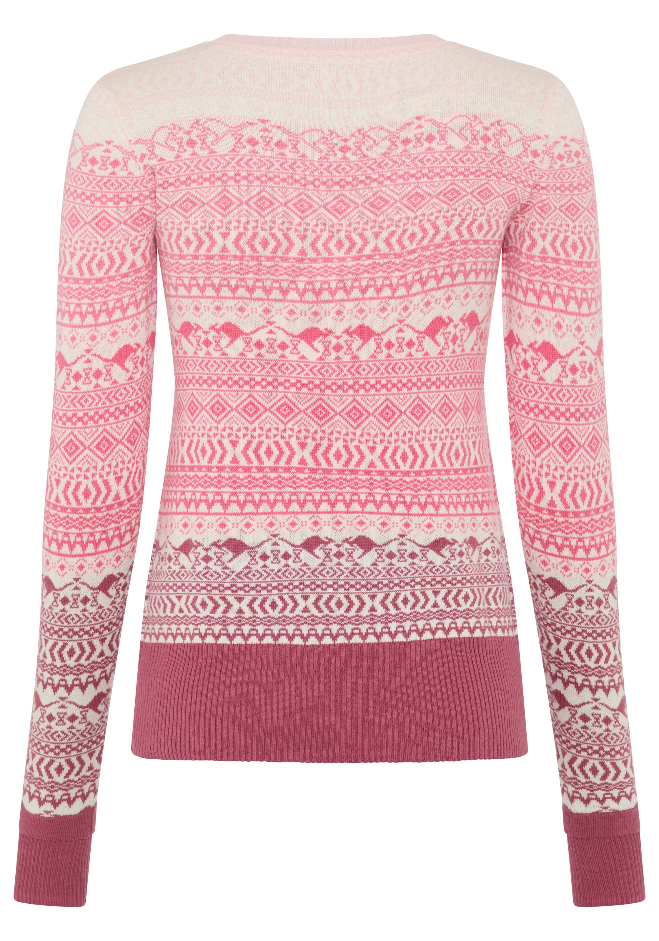 KangaROOS Jacquardpullover im Norweger-Muster mit kleinen Kängurus