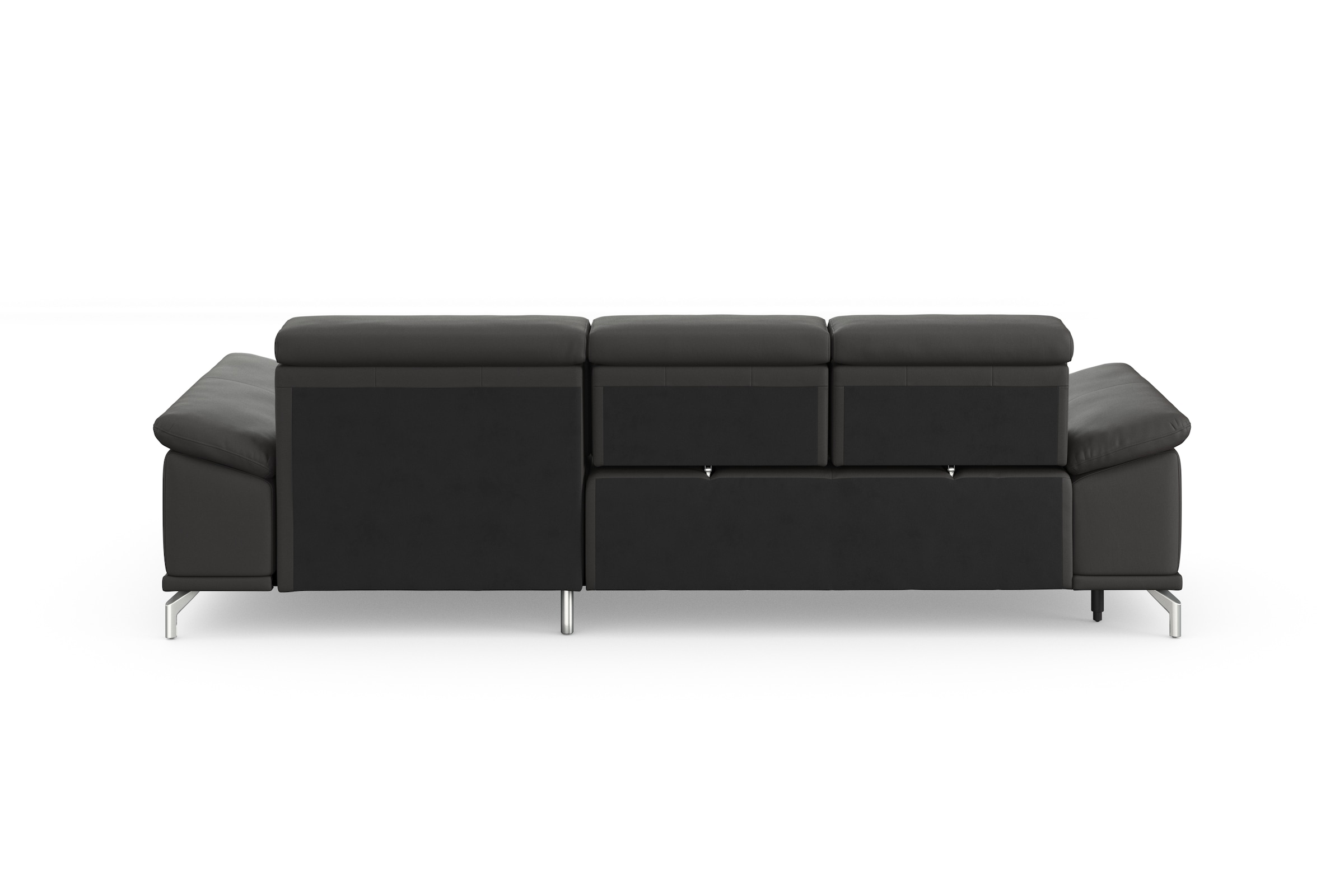 sit&more Ecksofa »Cabrio L-Form, B: 295 cm, mit Sitztiefen-, Arm- & Kopfteilverstellung« 2 Nierenkissen, Federkern, optional Bettfunktion und Stauraum
