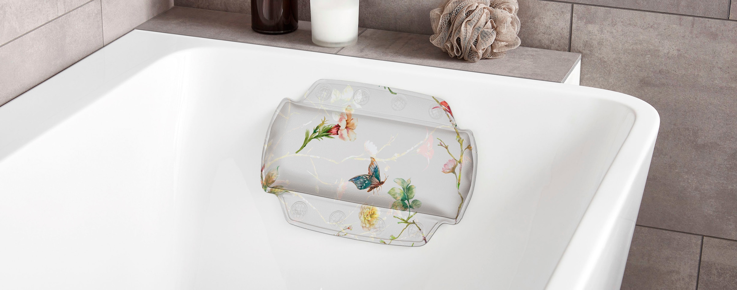 Kleine Wolke Nackenkissen »Flores« mit Saugnäpfen für stabilen Halt