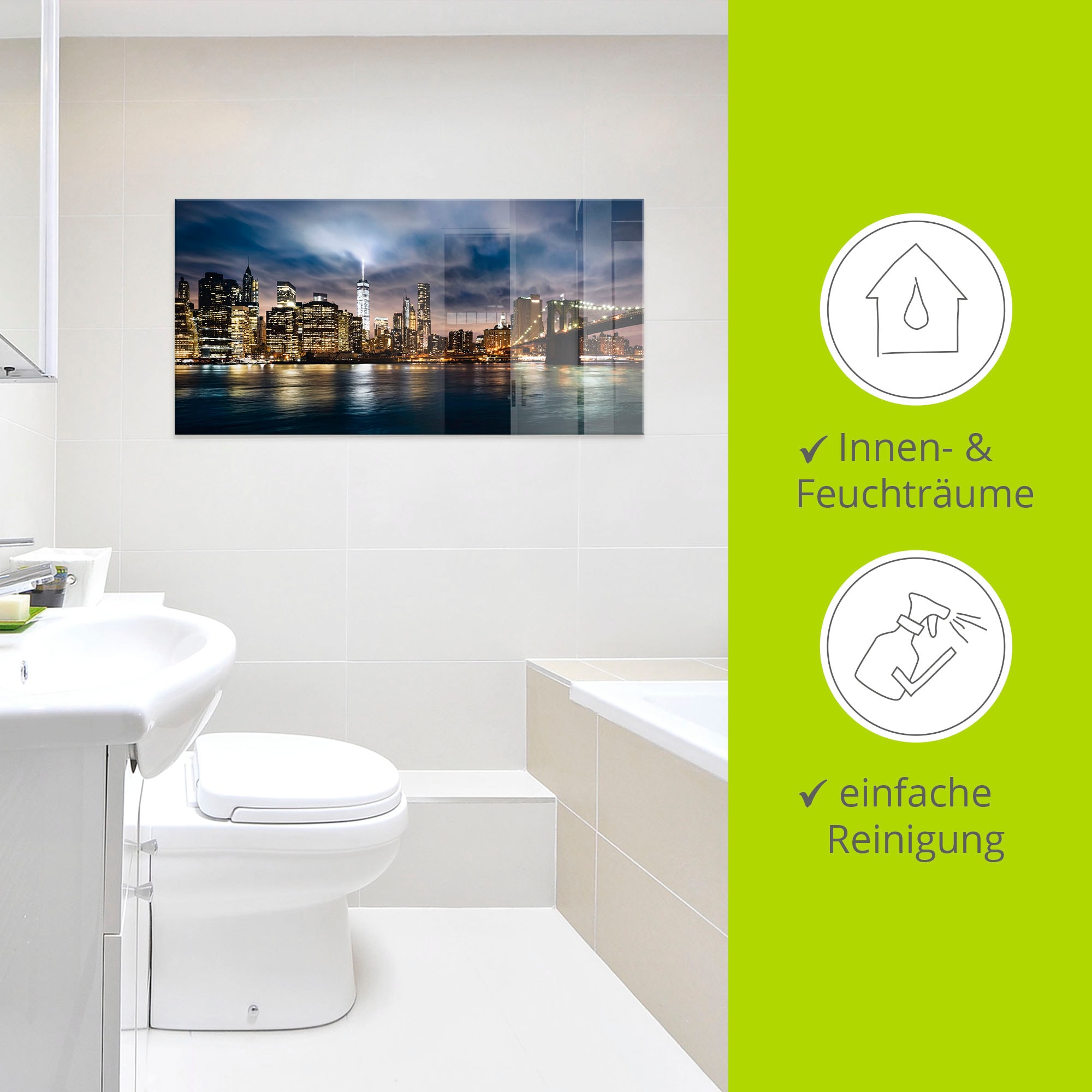 Artland Glasbild »Sonnenaufgang über Manhattan« Amerika 1 Stk. tlg. in verschiedenen Grössen