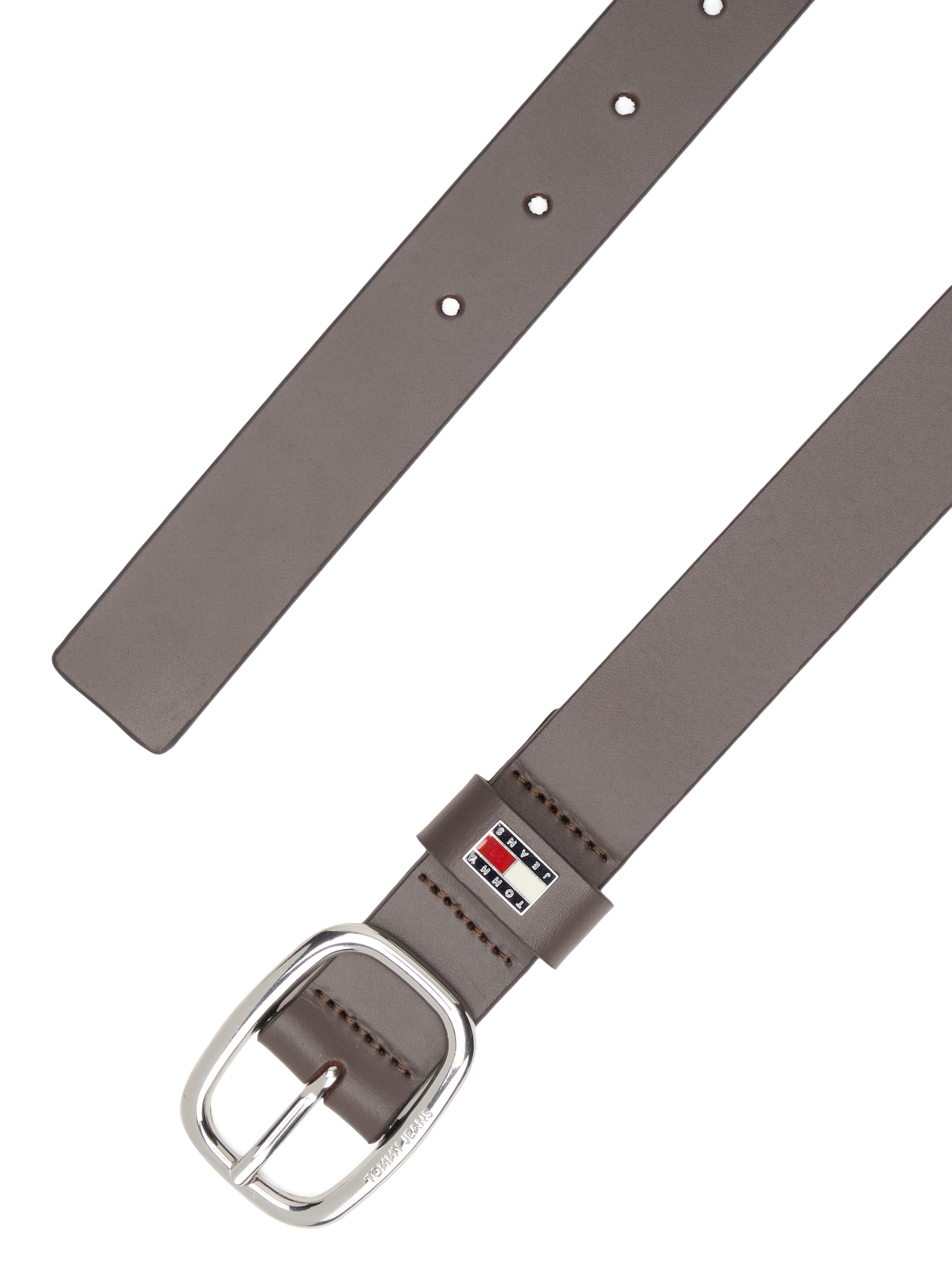 Tommy Jeans Ledergürtel »TJW OVAL 3.0 cm breit« Ovale Einfachdornschliesse und Logo am Verschluss