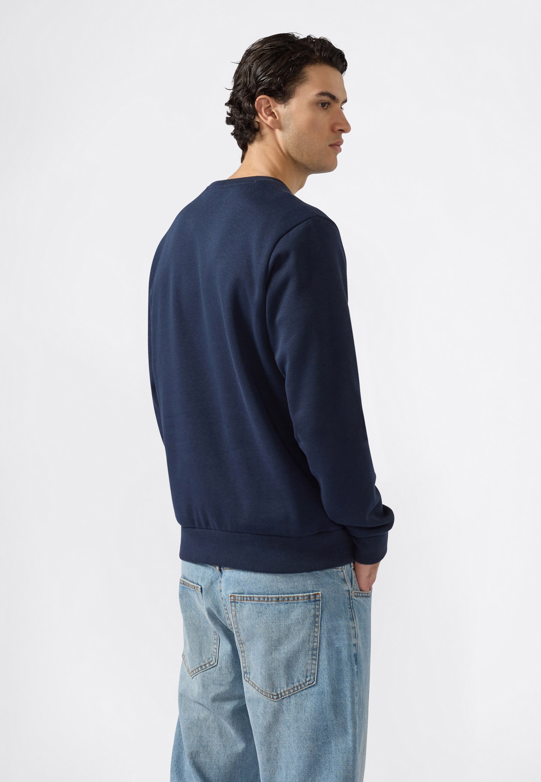 Champion Sweat à capuche »BASICS Fleece Crewneck Sweatshirt Large Logo«
