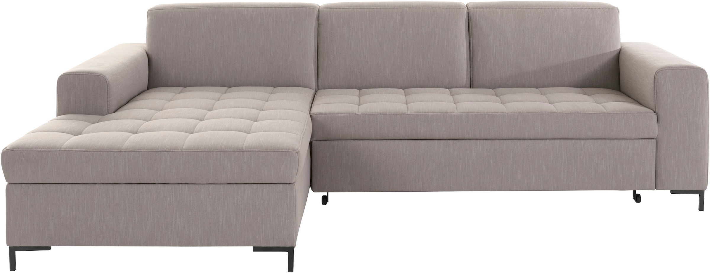 GOODproduct Ecksofa »Grazzo, zeitlos & elegant, moderne Sitzheftung, Breite 266cm, L-Form« hochwertige Stoffe aus recyceltem Material, Steppung im Sitzbereich
