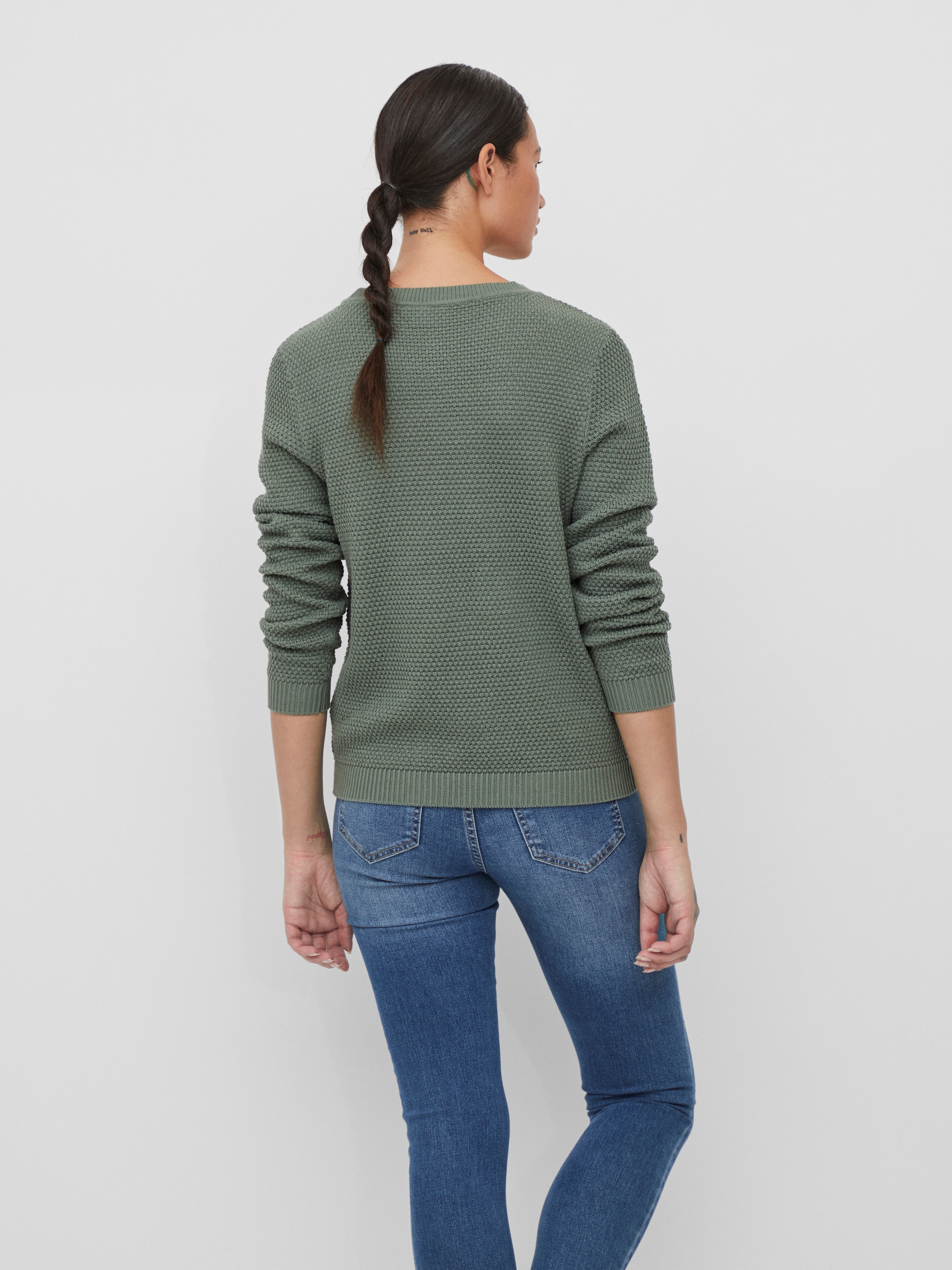 Vila Pull à col rond »VIDALO O-NECK L/S KNIT TOP- NOOS« Baumwolle, regular fit