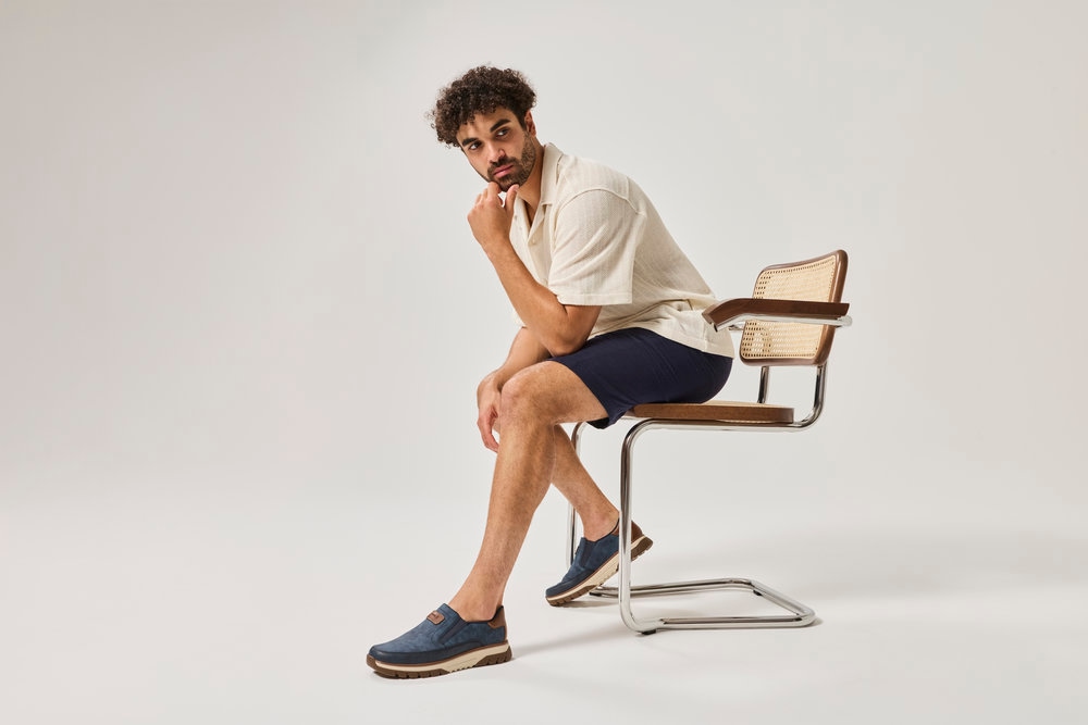 Rieker Baskets slip-on  mocassin, chaussure basse, sneaker décontracté avec empiècements contrastés