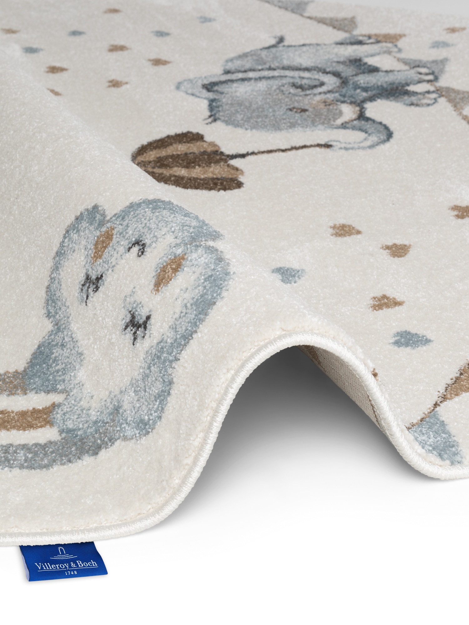 Villeroy & Boch Kinderteppich »Walk like an Elephant Rainbow Teppich« rund 9 mm Höhe Spielteppich weich, Kinderzimmer, Boho Kids Spielunterlage, Tieremotiv