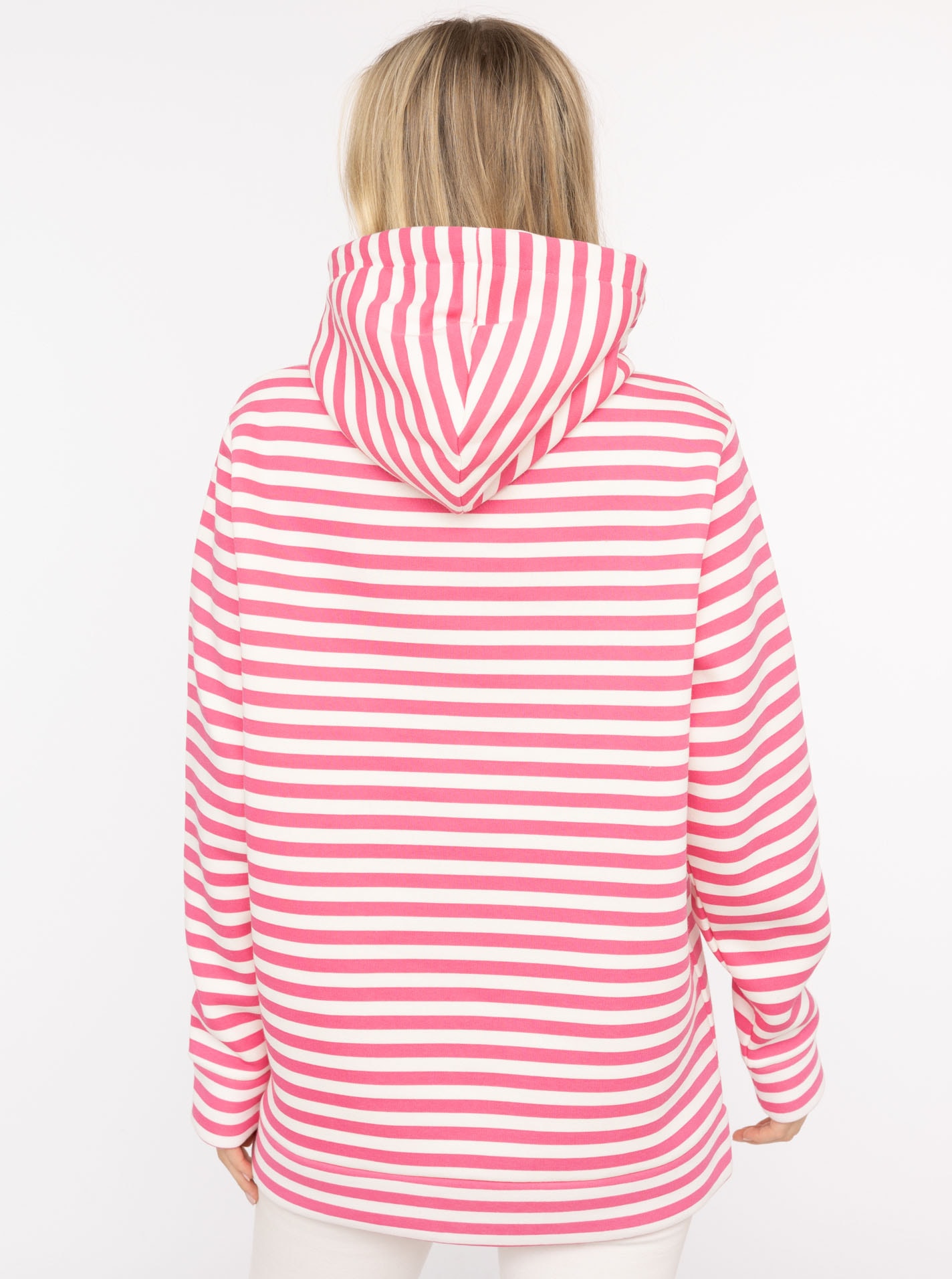 Zwillingsherz Kapuzensweatshirt »"Streifen Moin"«, gestreift, grosse "MOIN"- und Anker -Stickerei, Tasche vorne
