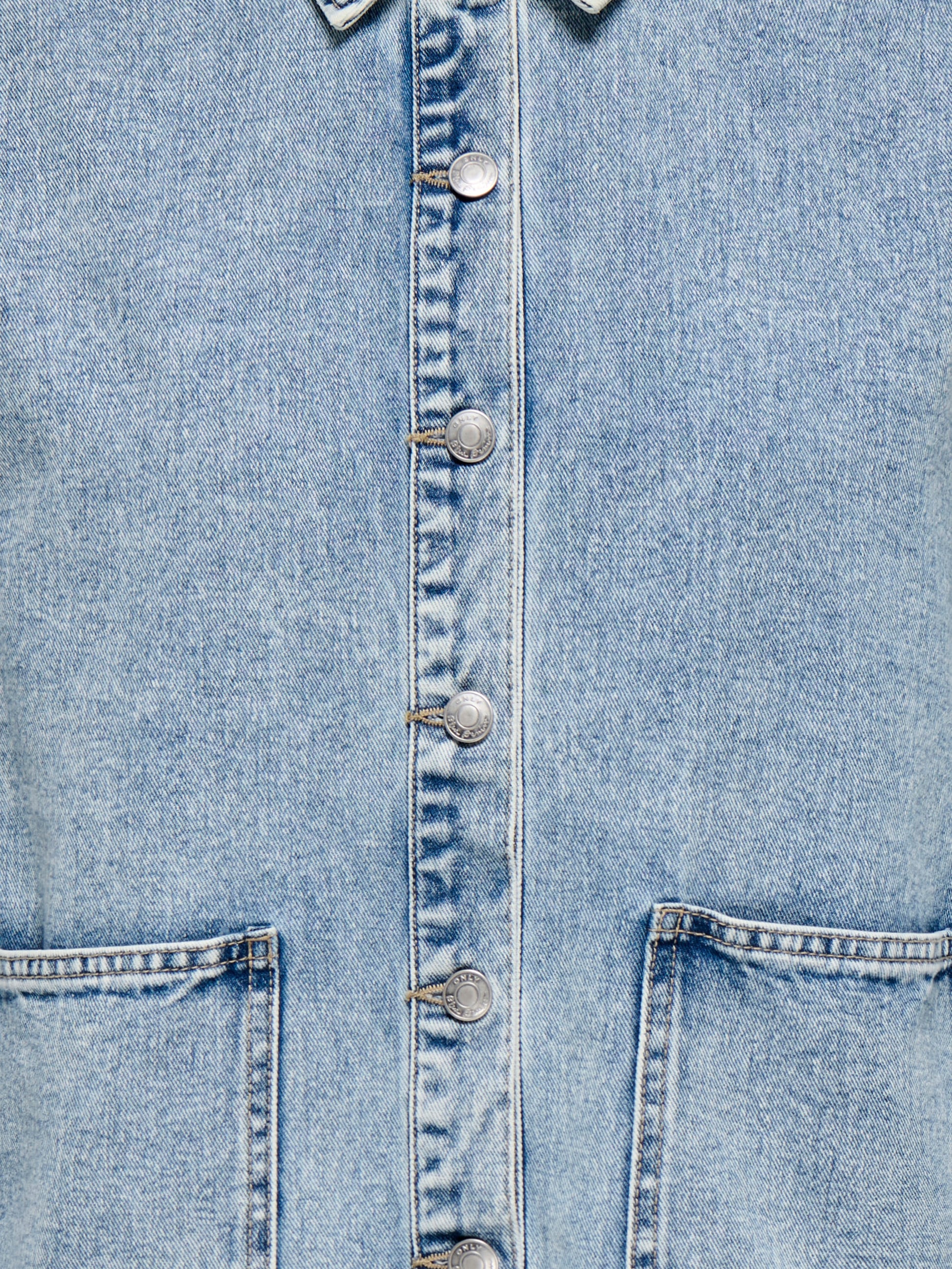 ONLY Veste en jean »ONLLARA LS DNM SHACKET GUA NOOS« mélange de coton