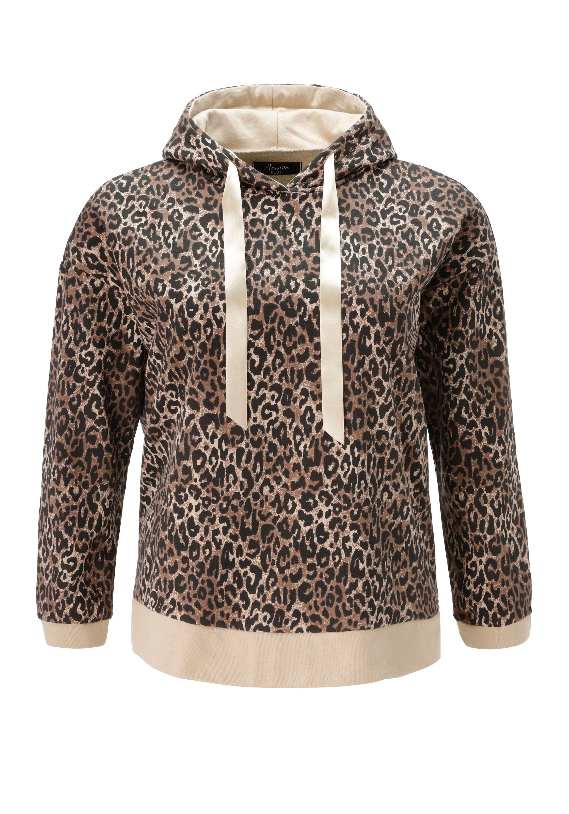 Aniston PLUS Sweat à capuche , en imprimé léopard tendance - NOUVELLE COLLECTION
