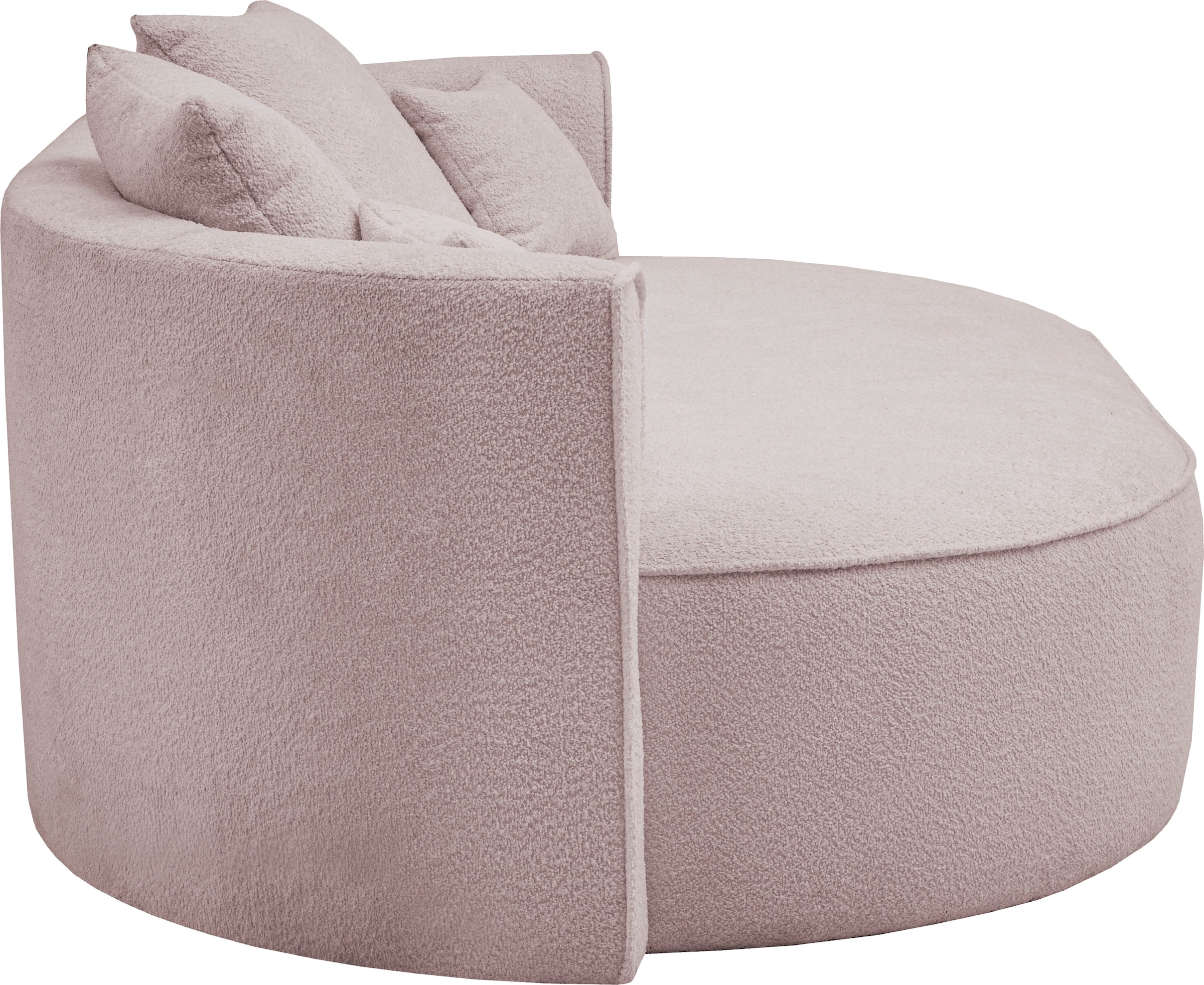 LeGer Home by Lena Gercke 2,5-places »ISALIE Bouclé, rundes Loungesofa, mit Kissen, perfekt gepolstert« tissus modernes, avec 4 coussins décoratifs, assise extra large