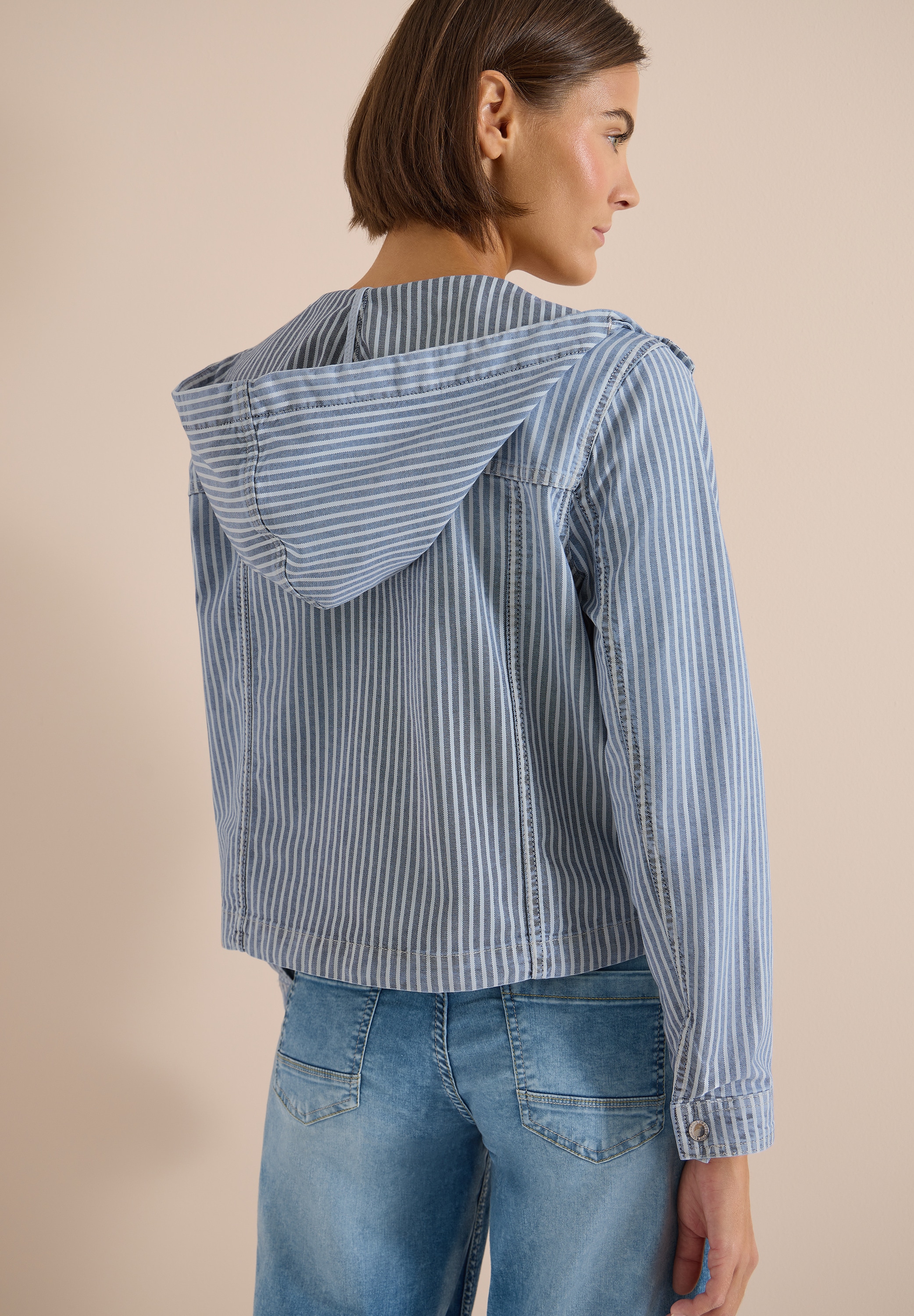 Cecil Veste chemise avec capuche overshirt avec capuche et rayures