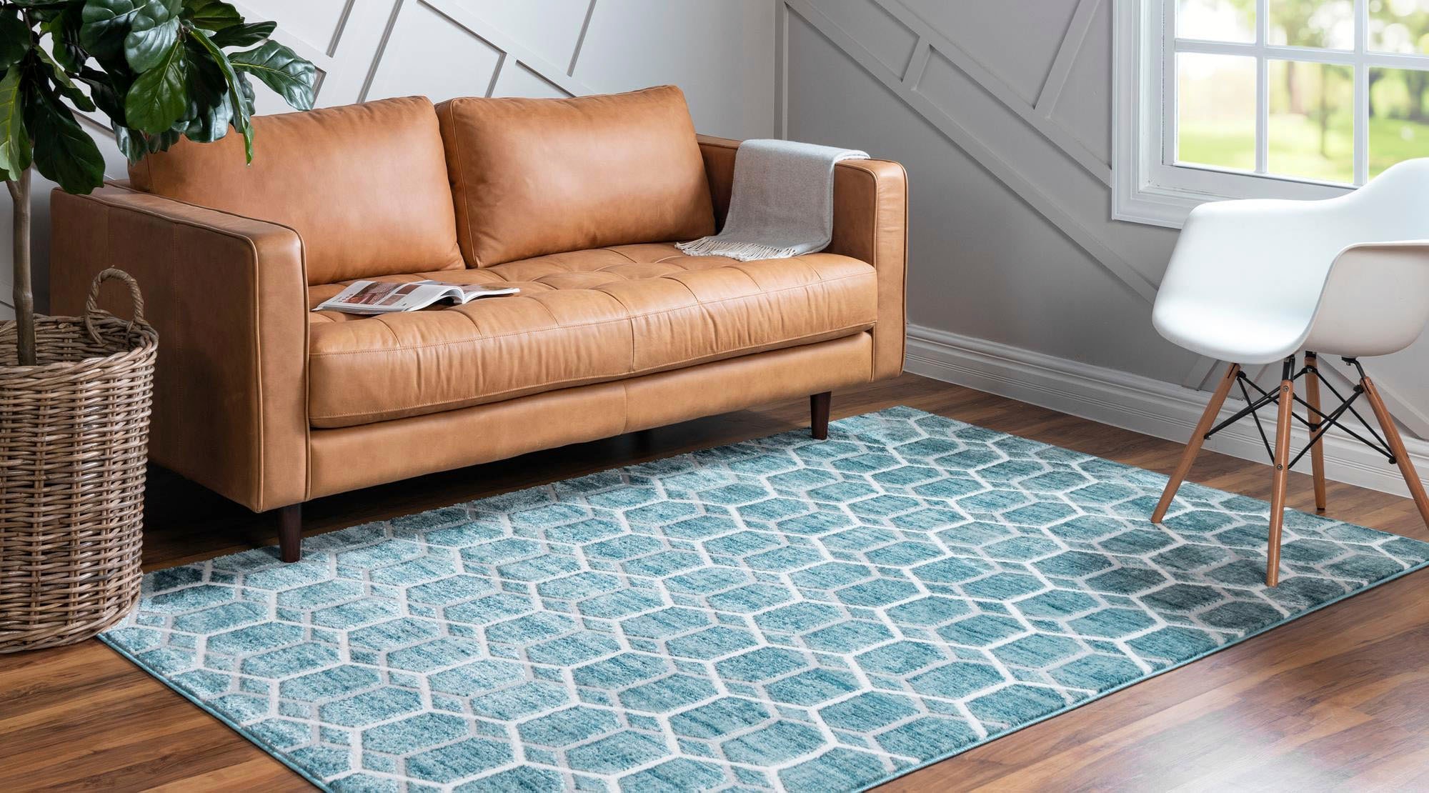 Myflair Möbel & Accessoires Teppich »Titan Trellis, LAGERRÄUMUNG!« rechteckig 13 mm Höhe Kurzflor, gewebt, modernes geometrisches Design