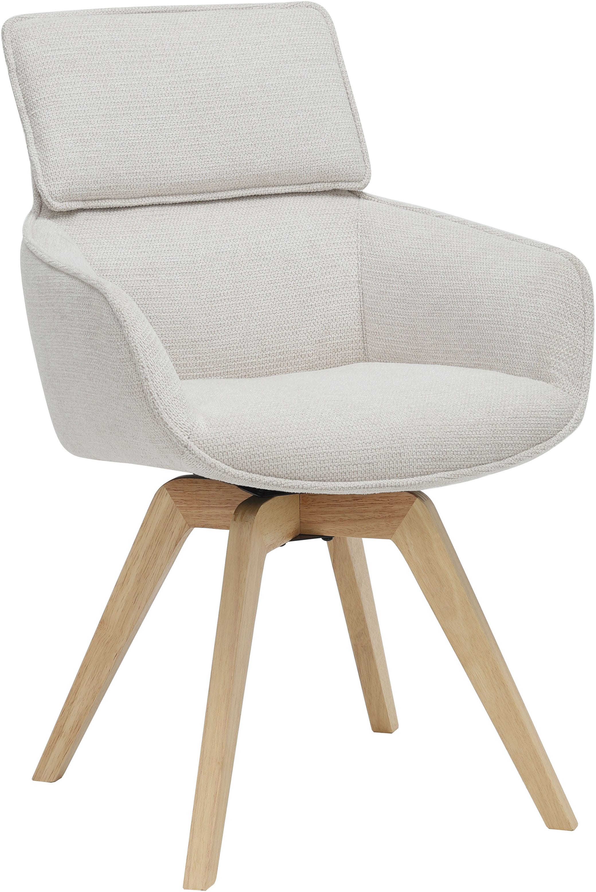 GOODproduct Chaise de salle à manger »Romilda« (Ensemble) 2 cuispflegeleichter Webstoff Bezug, Metallgestell in  Holzoptik