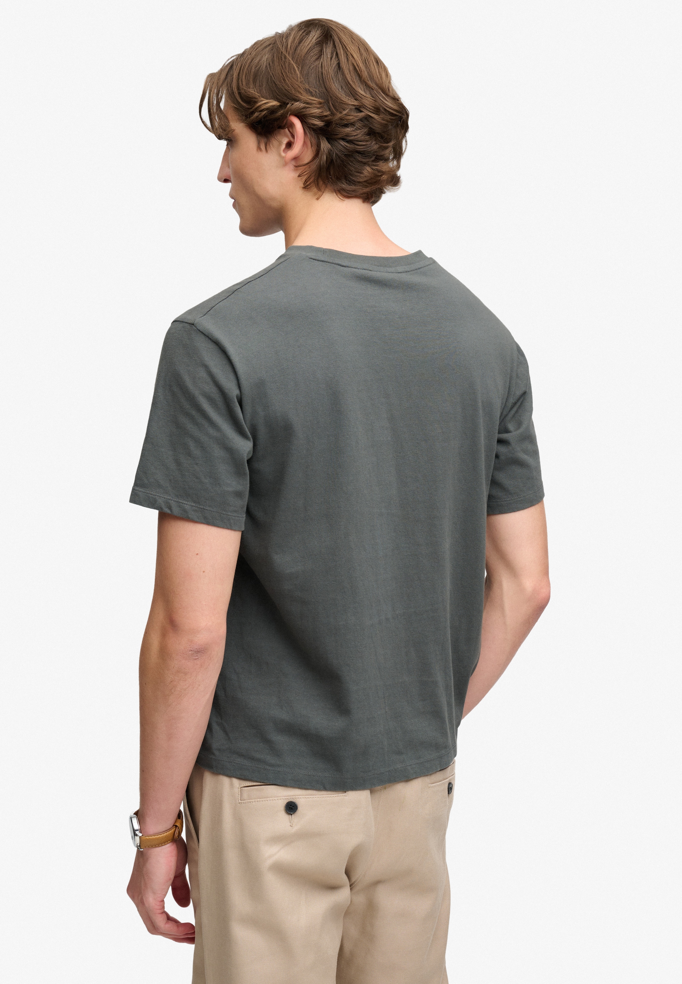 Superdry Shirt à col rond »MICRO LOGO T SHIRT« coton, coupe ample