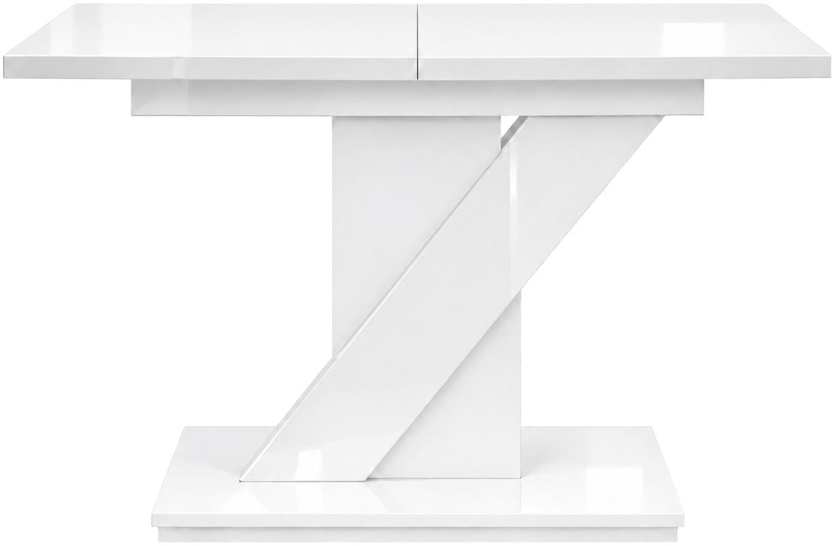 GOODproduct Table de salle à manger »Veneto, Säulentisch, Speisetisch, Küchentisch, ausziehbar bis 160 cm« Place pour jusqu'à 6 personnes, extensible grâce à une rallonge