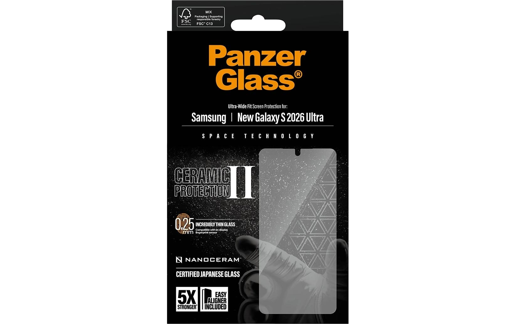PanzerGlass Displayschutzglas »Ultra-Wide Fit Screen Protector« für Samsung Galaxy S26 Ultra Displayschutzfolie, Schutzfolie, Bildschirmschutz, kratz- & stossfest