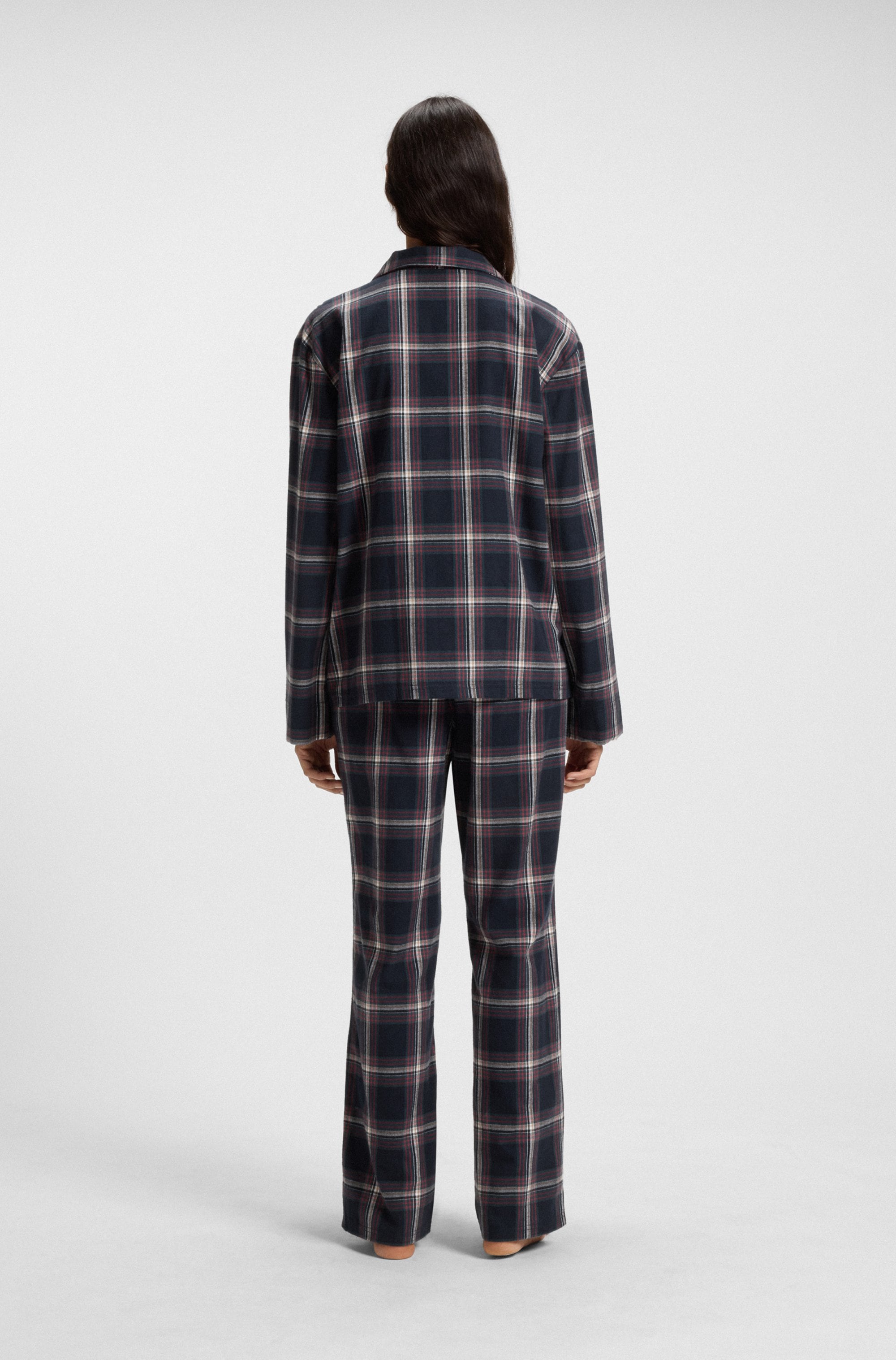 BOSS Pyjama »Holiday Long Set« kariert, normale Passform,