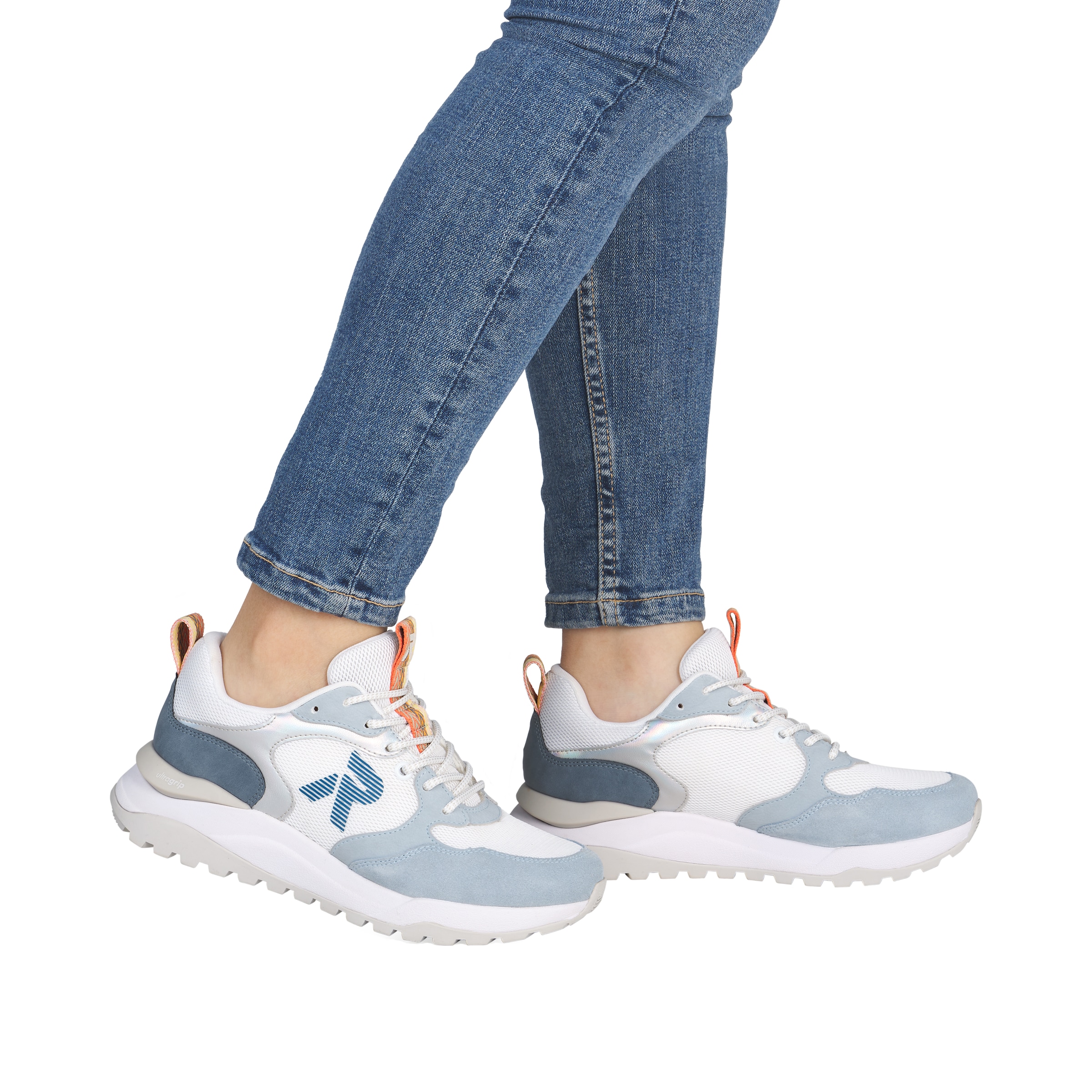Rieker Baskets compensées  chaussure à lacets, sneaker décontracté, chaussure basse avec col rembourré